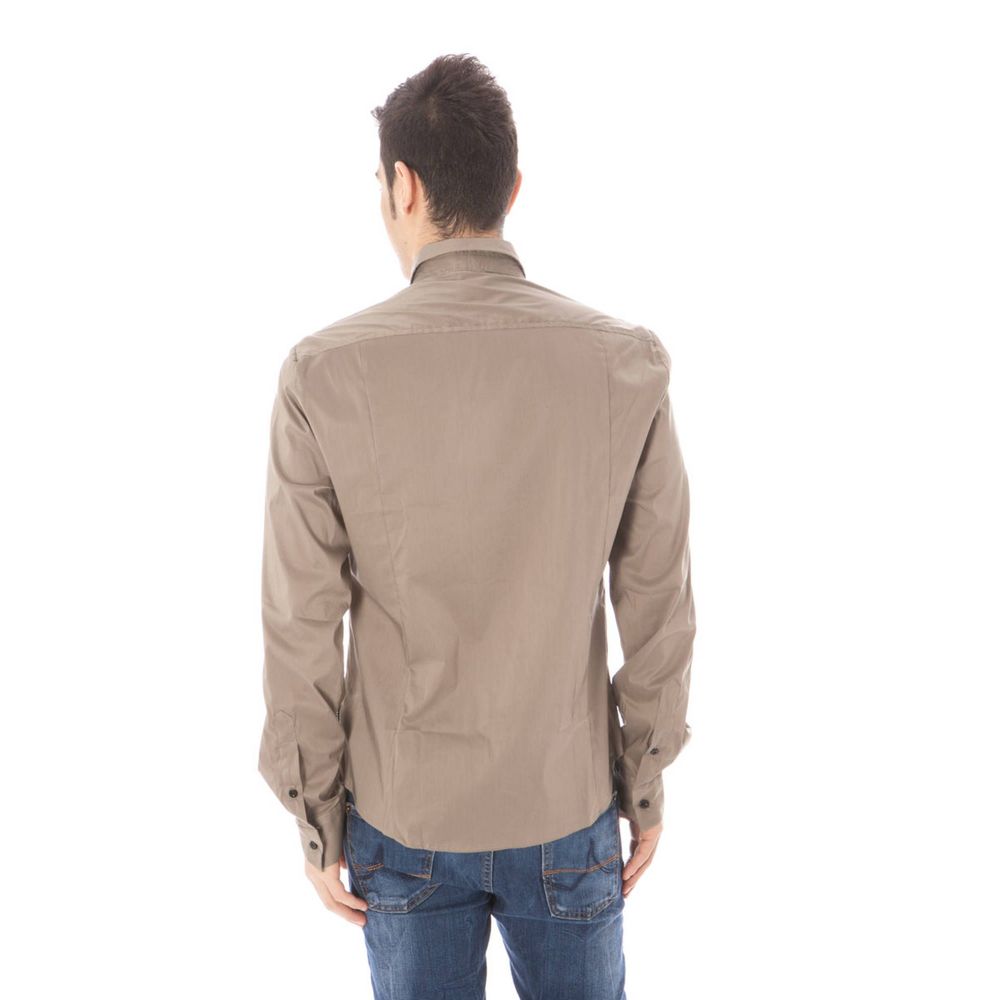 Green Cotton Men Shirt - ventzia