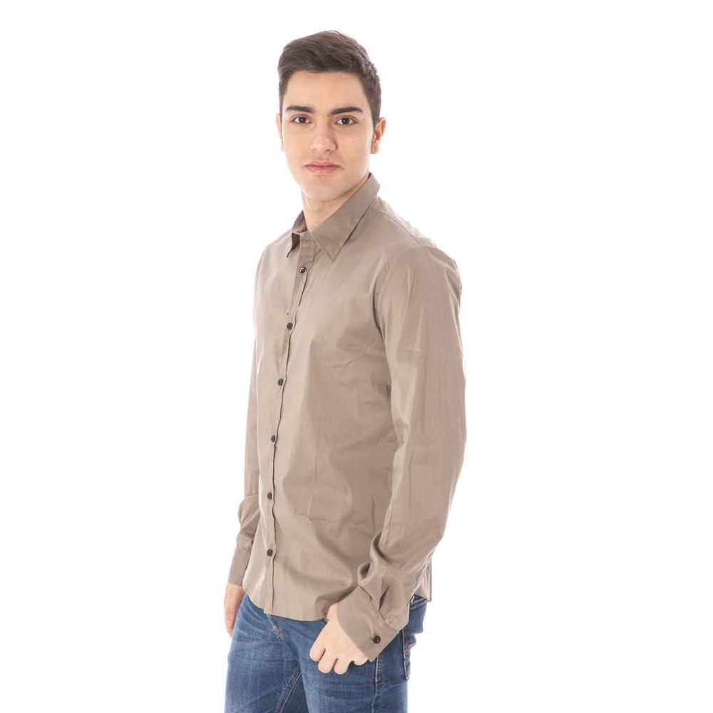 Green Cotton Men Shirt - ventzia