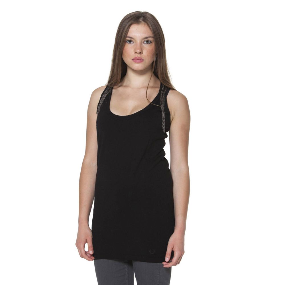 Black Polyester Unisex Tank