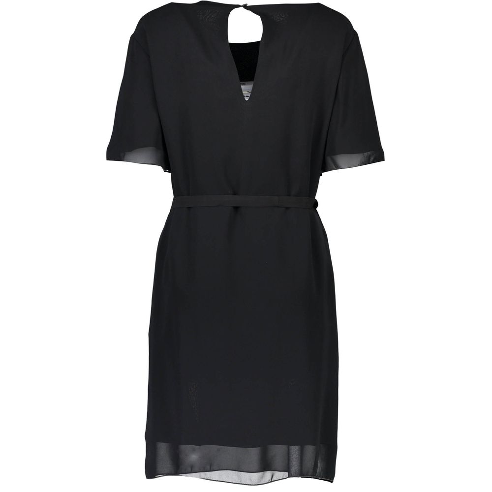 Black Other Fibres Women Dress - ventzia