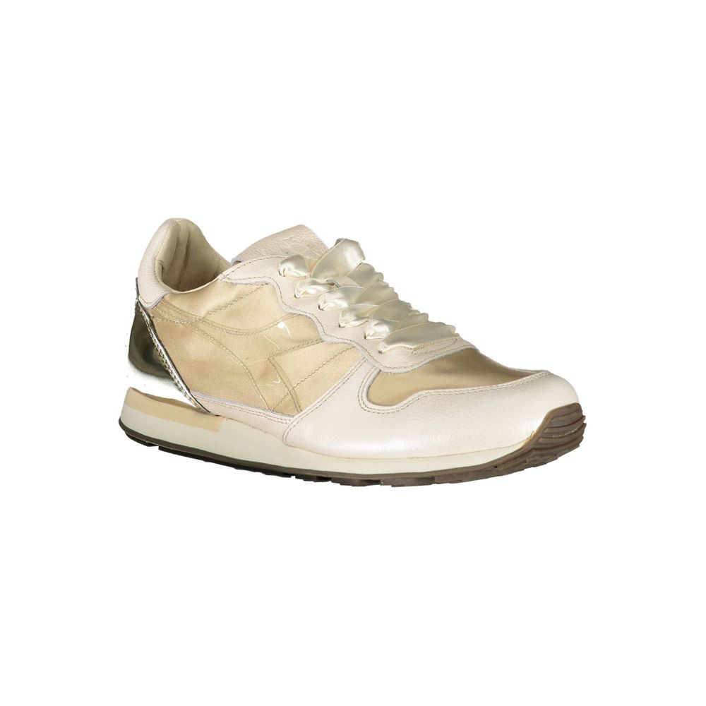Beige Leather Women Sneaker - ventzia