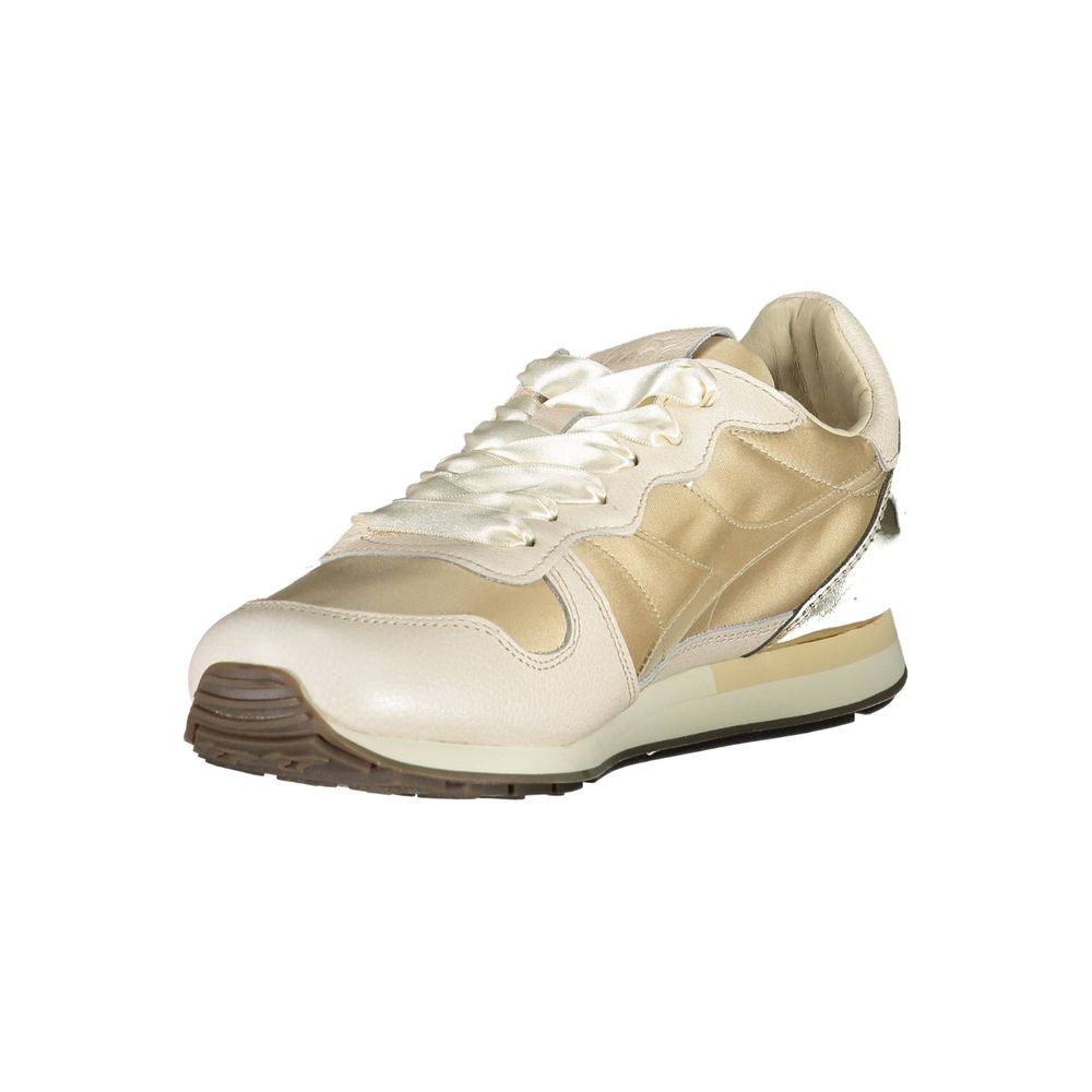 Beige Leather Women Sneaker - ventzia