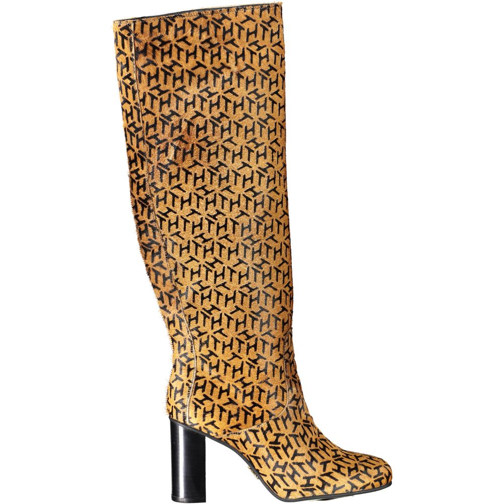 Beige Leather Women Boot - ventzia