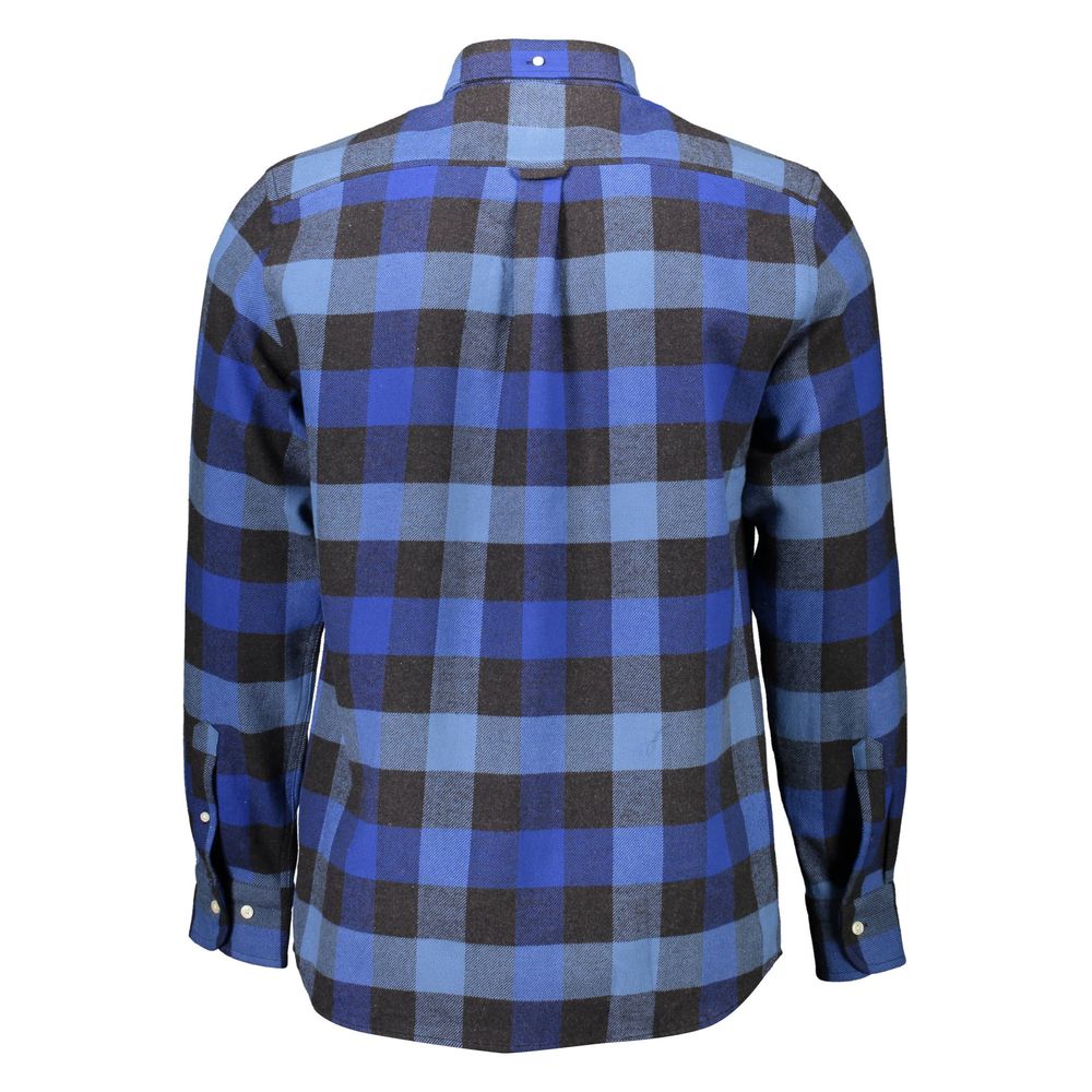 Blue Cotton Men Shirt - ventzia