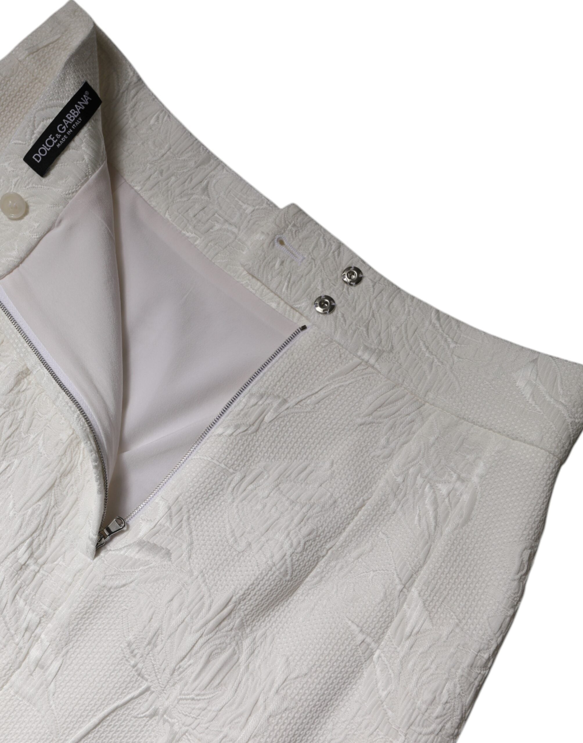 White High Waist Knee Length Pencil Skirt - ventzia