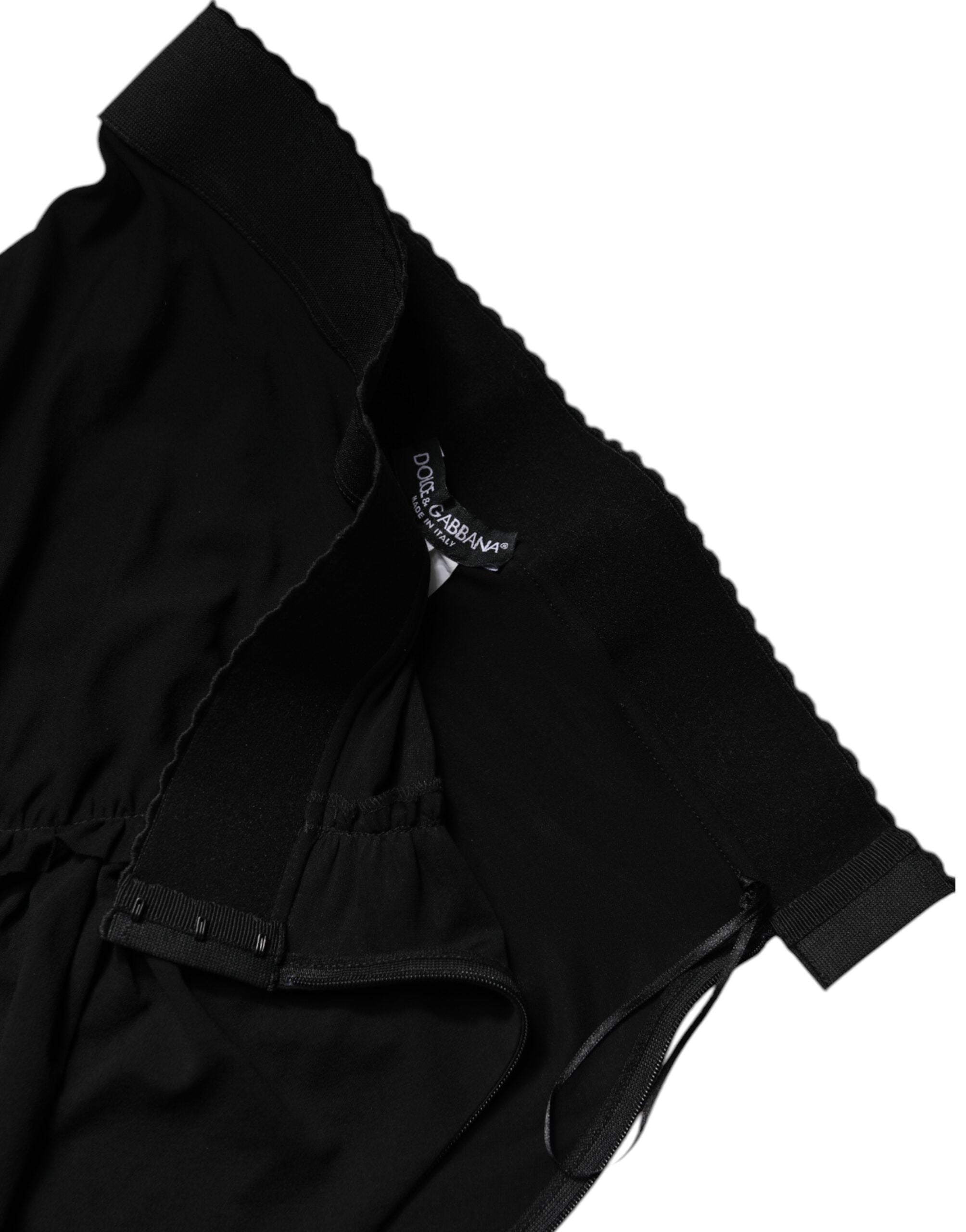 Black Mermaid Cut High Waist Midi Skirt - ventzia