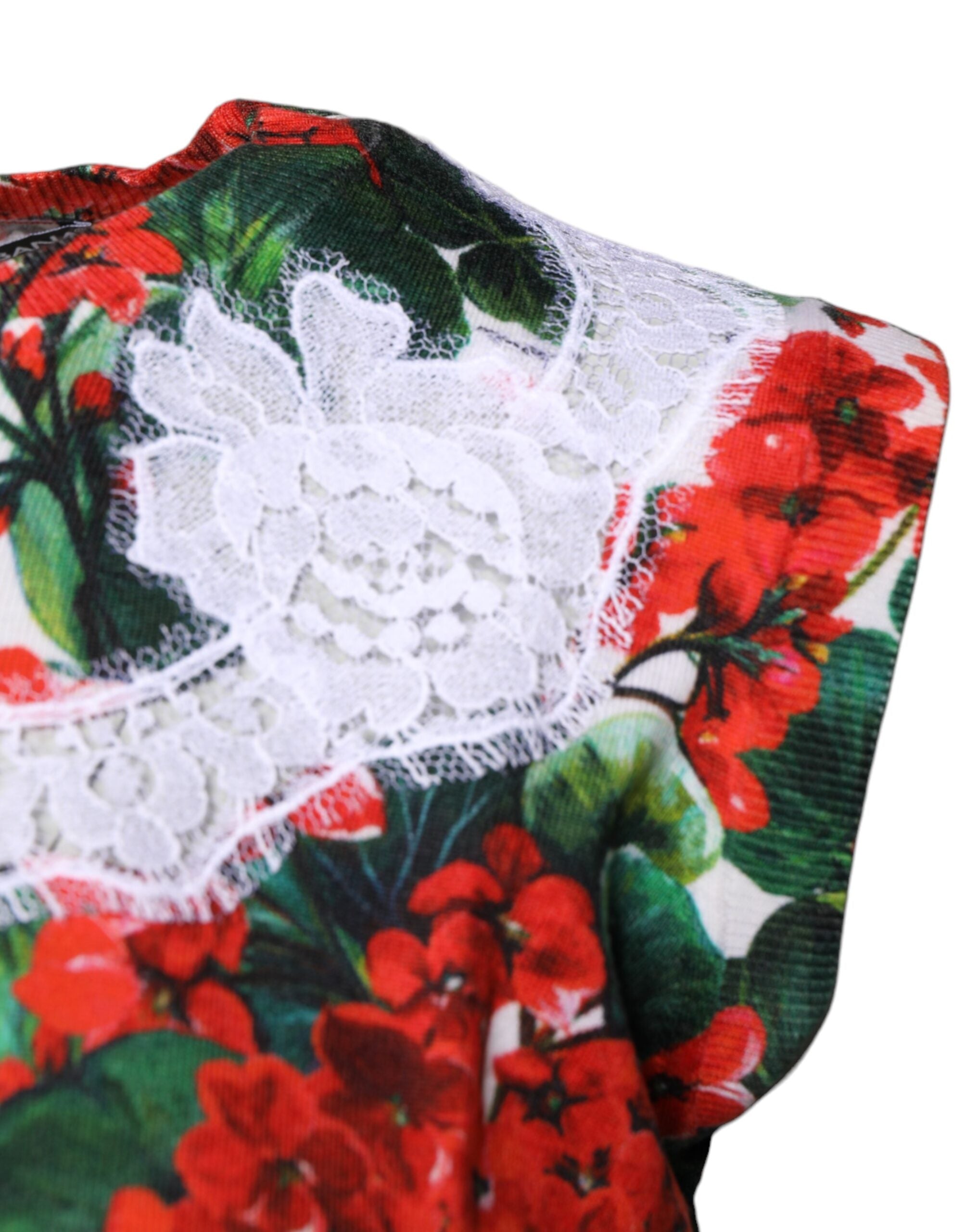 Multicolor Floral Lace Sleeveless Tank Top - ventzia