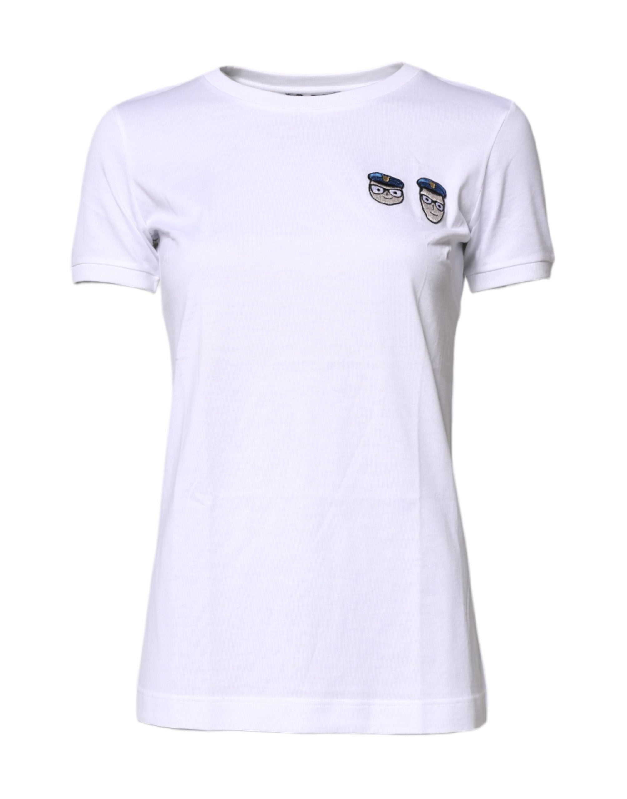 White #DGFamily Cotton Crew Neck T-shirt - ventzia