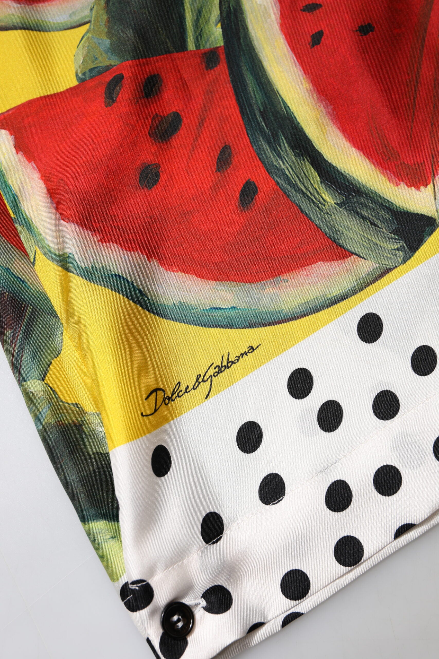 Multicolor Watermelon Collared Shirt Top - ventzia