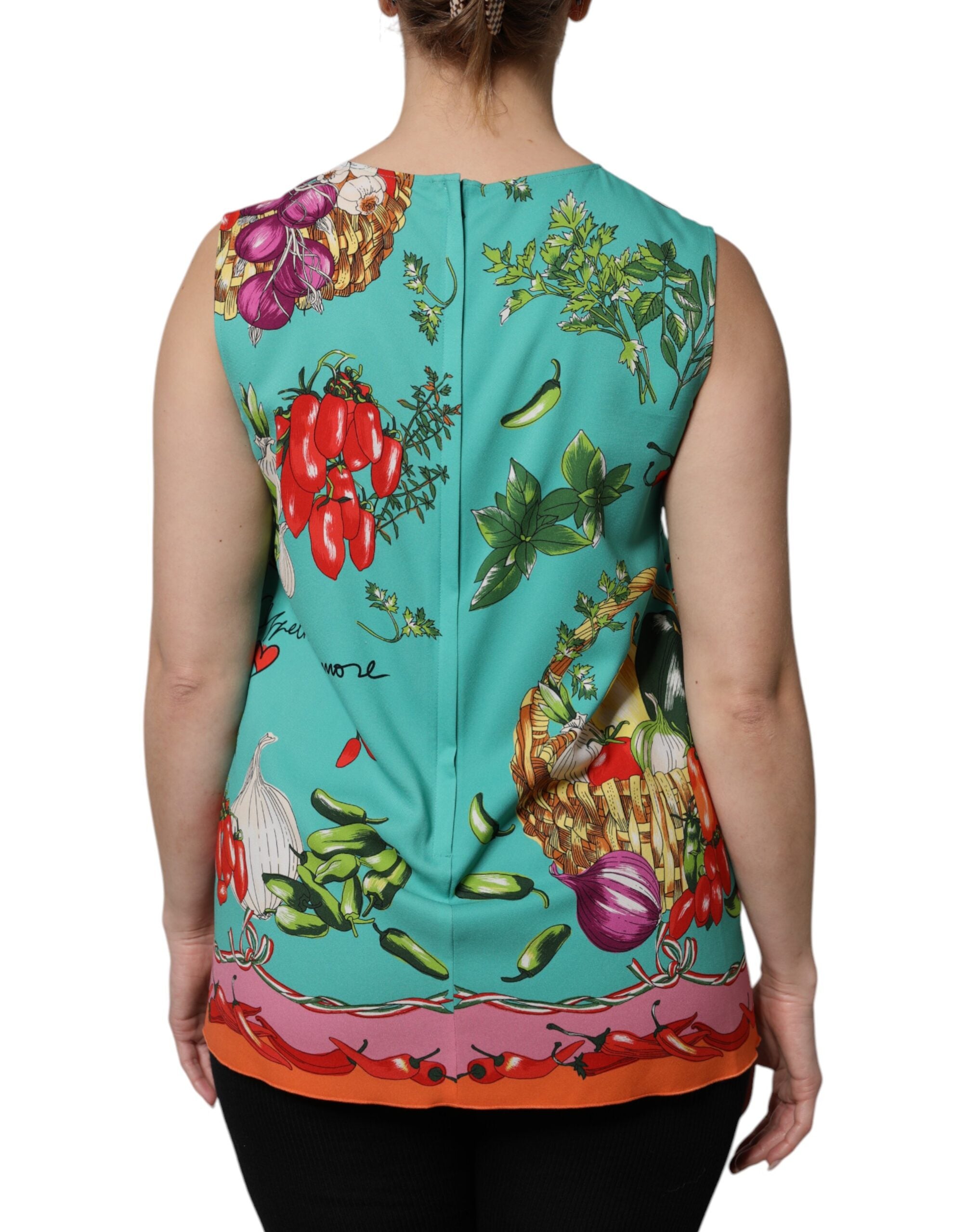 Multicolor Floral Silk Sleeveless Tank Top - ventzia