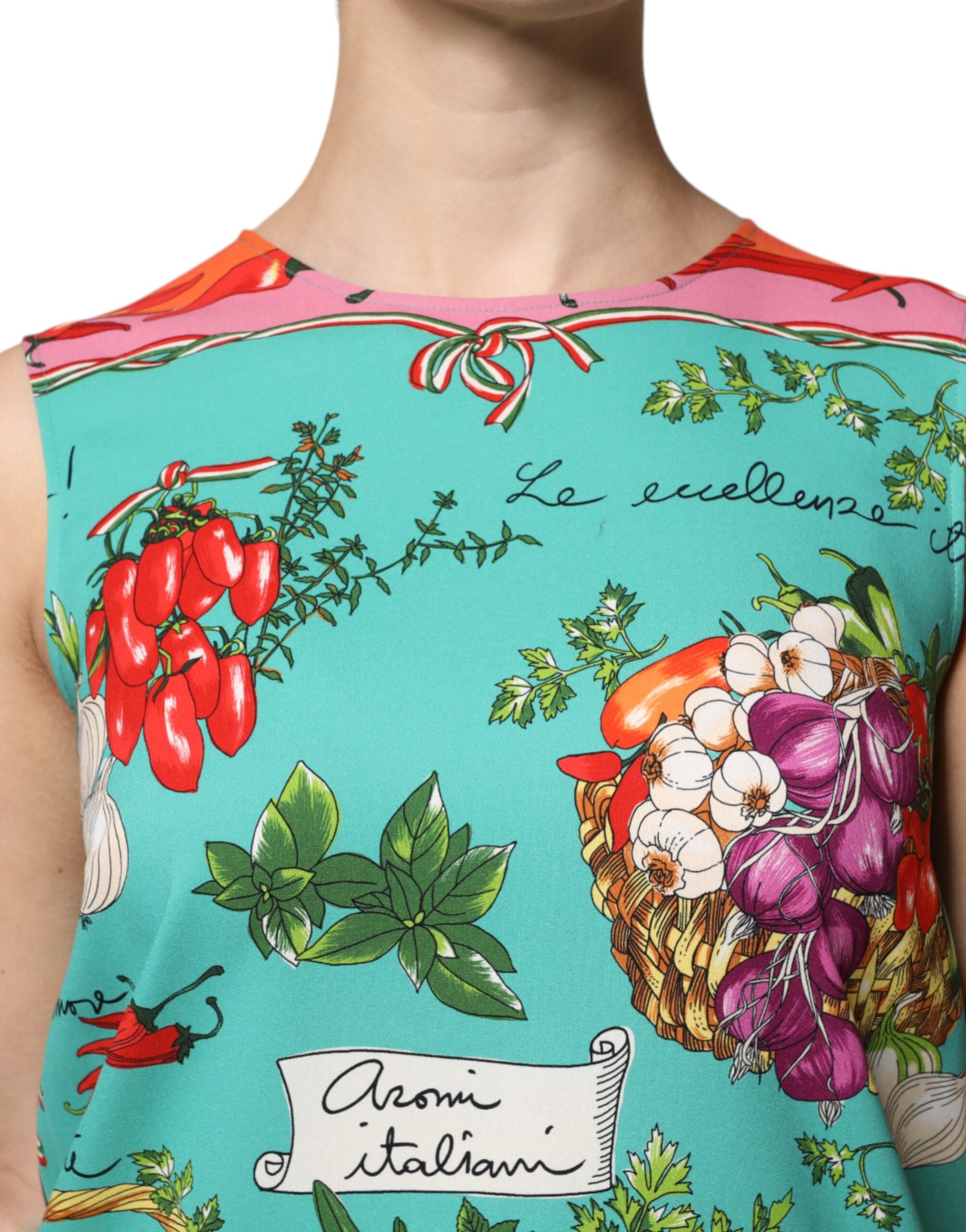Multicolor Floral Silk Sleeveless Tank Top - ventzia