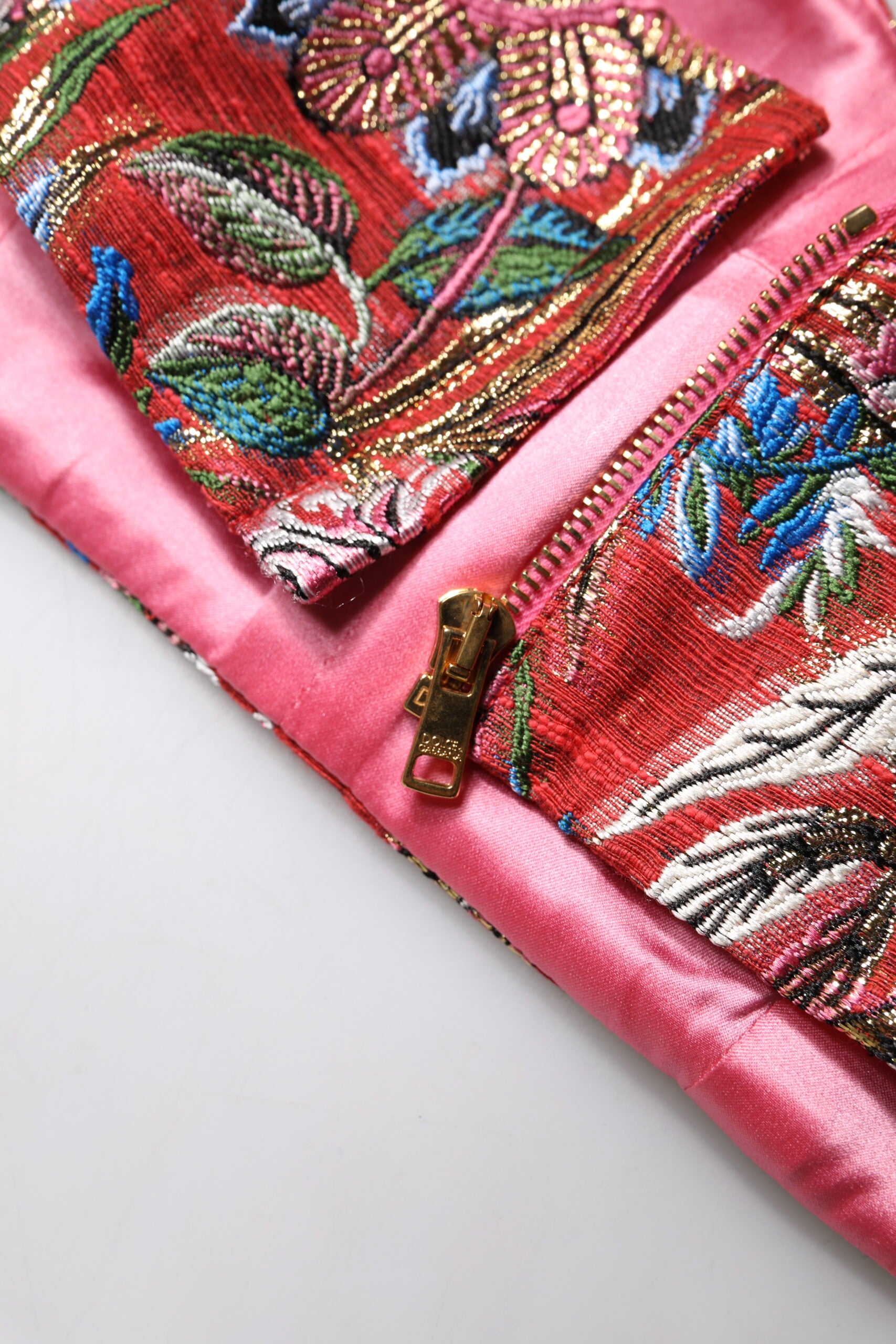 Red Floral Brocade Cropped Bustier Corset Top - ventzia