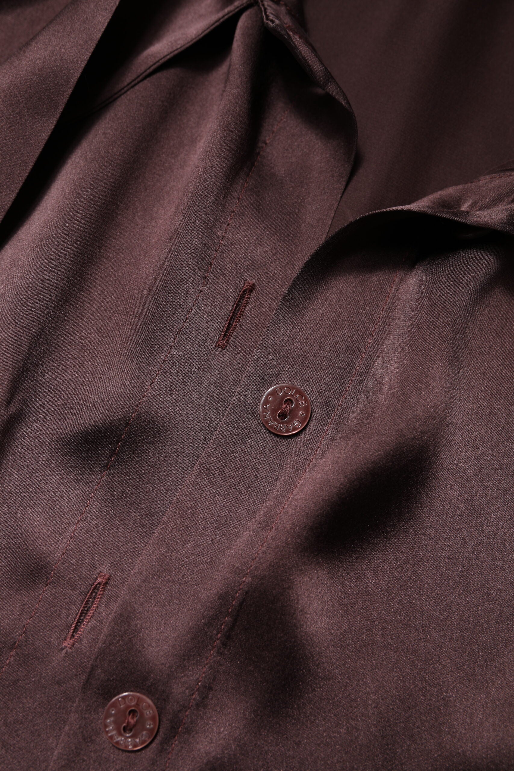 Brown Ascot Collar Long Sleeve Blouse Top - ventzia