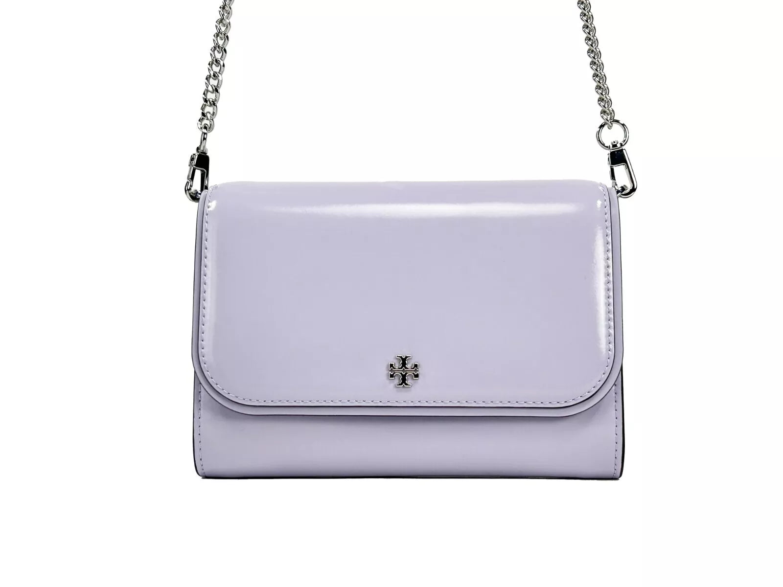 Patent Emerson Patent Chain Wallet Crossbody Bag - ventzia