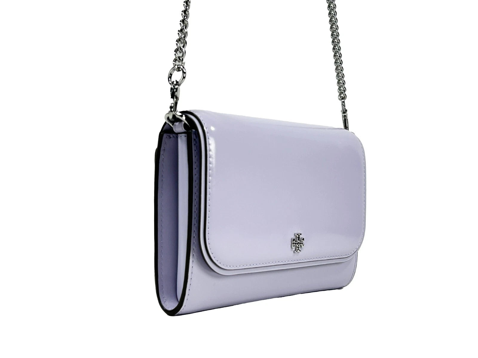 Patent Emerson Patent Chain Wallet Crossbody Bag - ventzia
