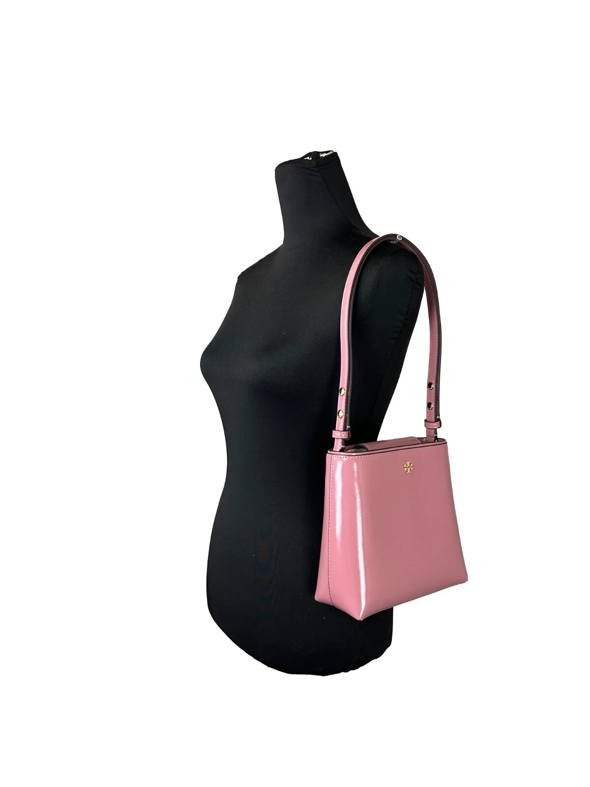 Patent Emerson Small Bucket Bag Purse Pink - ventzia