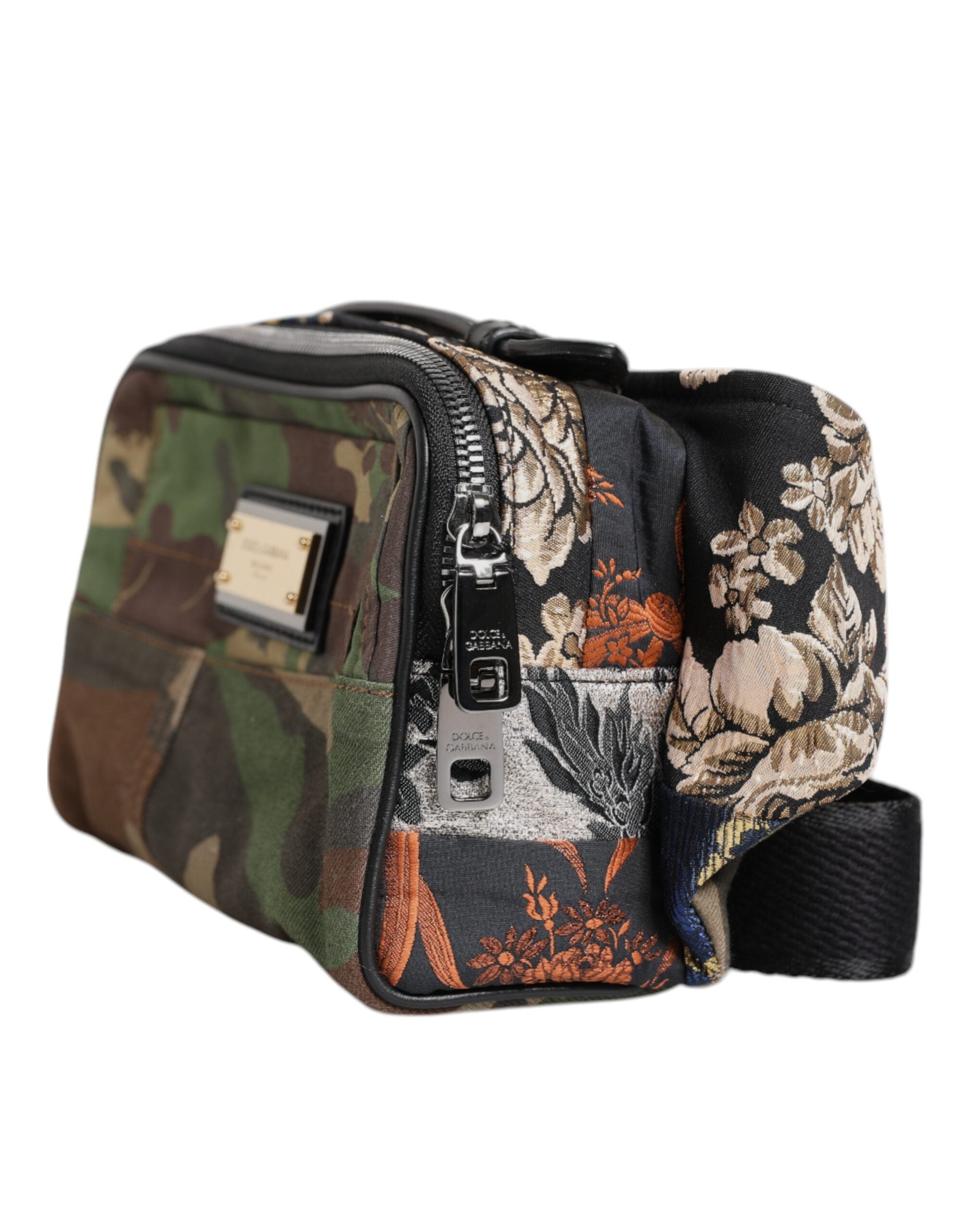 Multicolor Camouflage Patchwork Logo Waist Fanny Pack Bag - ventzia