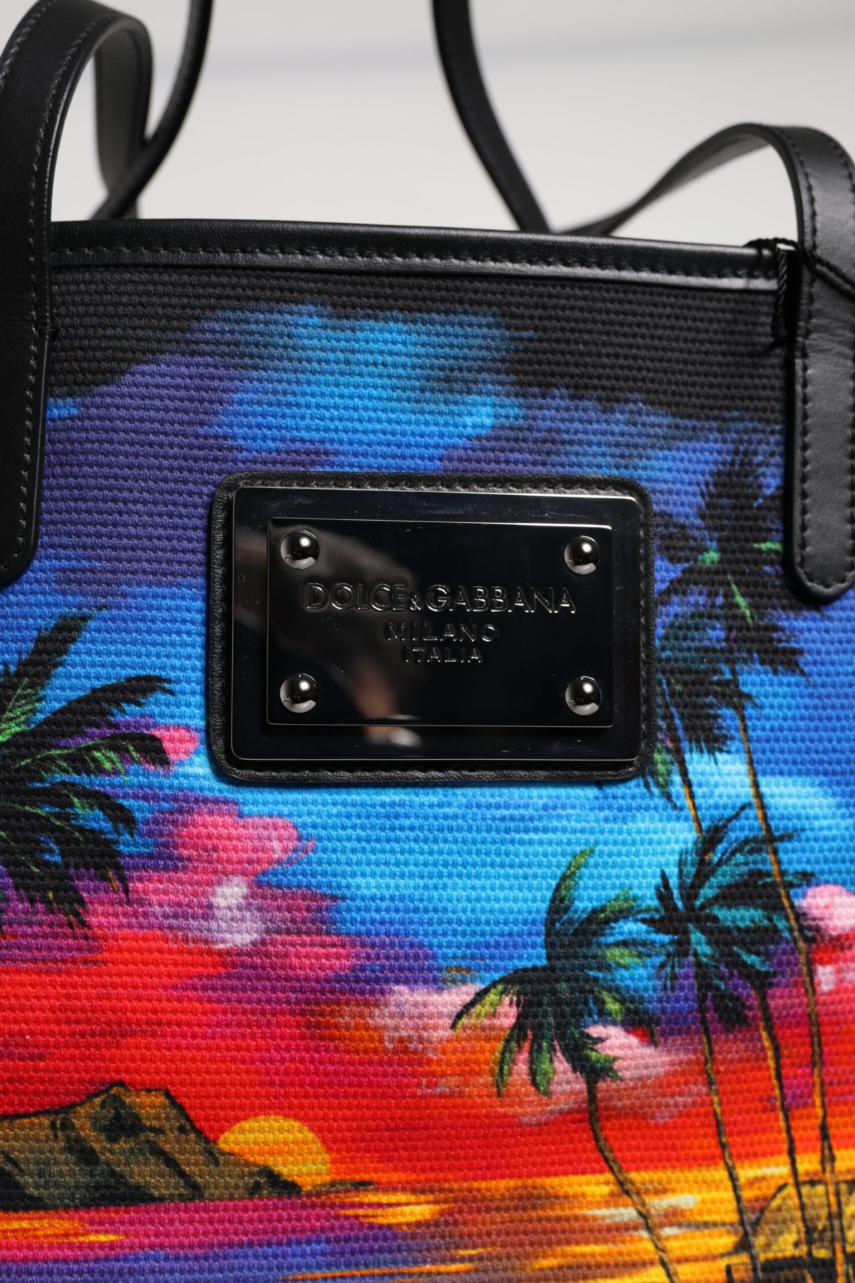 Multicolor Graphic Printed Top Handle Shopping Tote Bag - ventzia