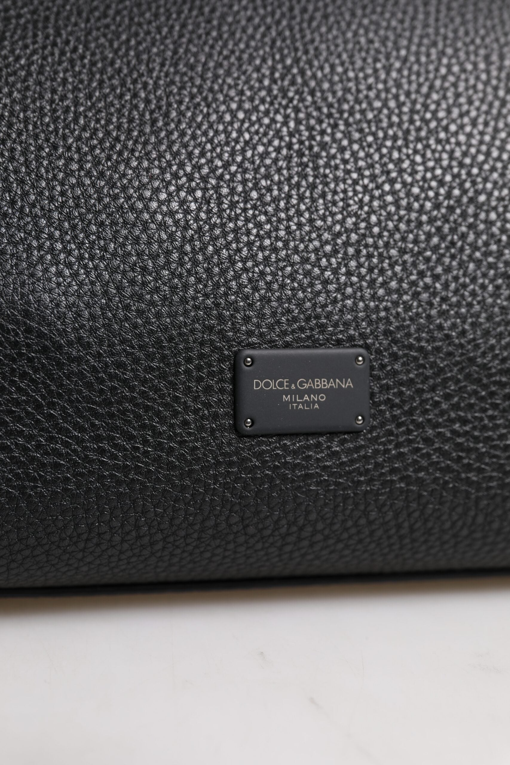 Black Leather Logo Plaque Shoulder Crossbody Bag - ventzia