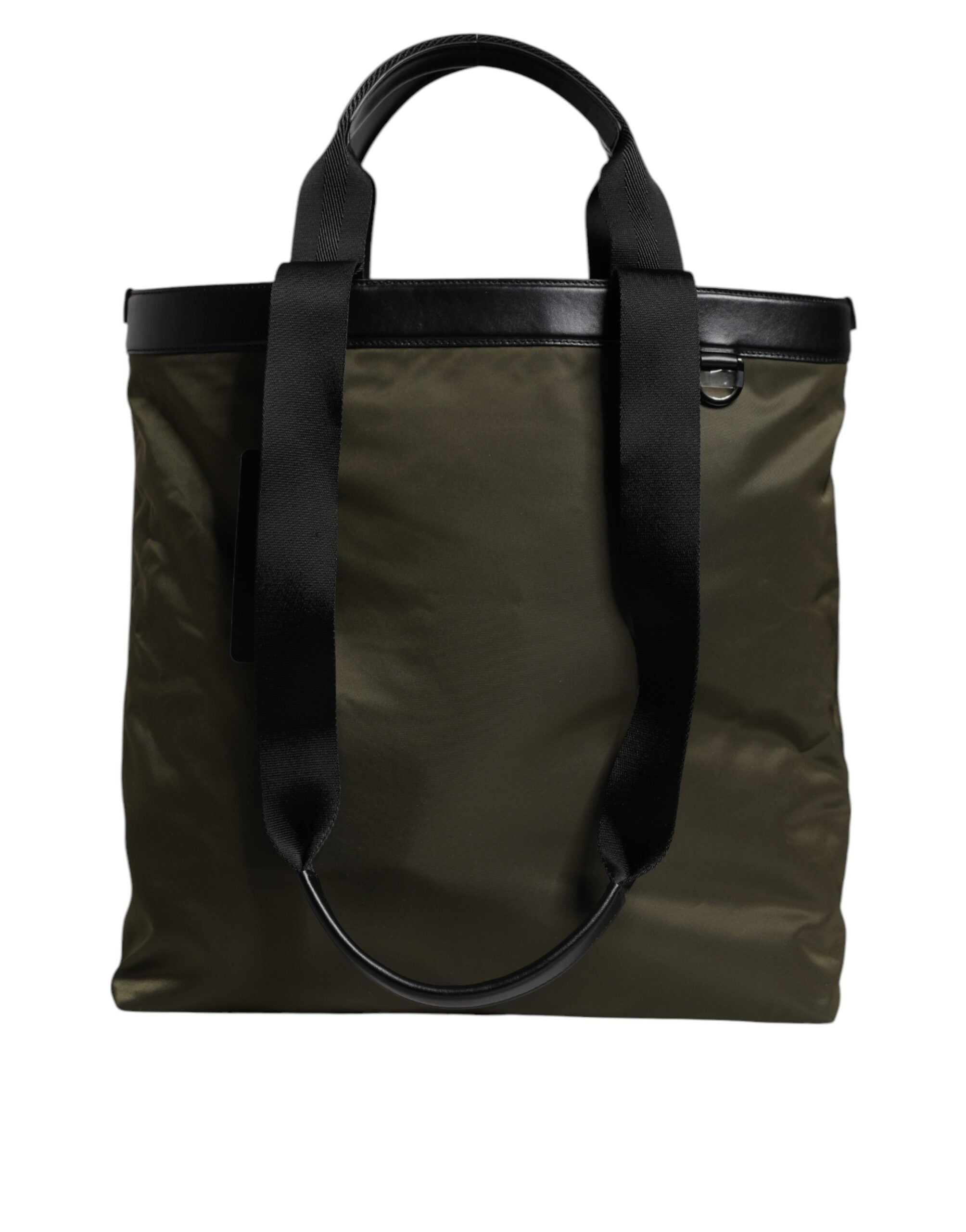 Military Green Nylon Shoulder Strap Tote Bag - ventzia