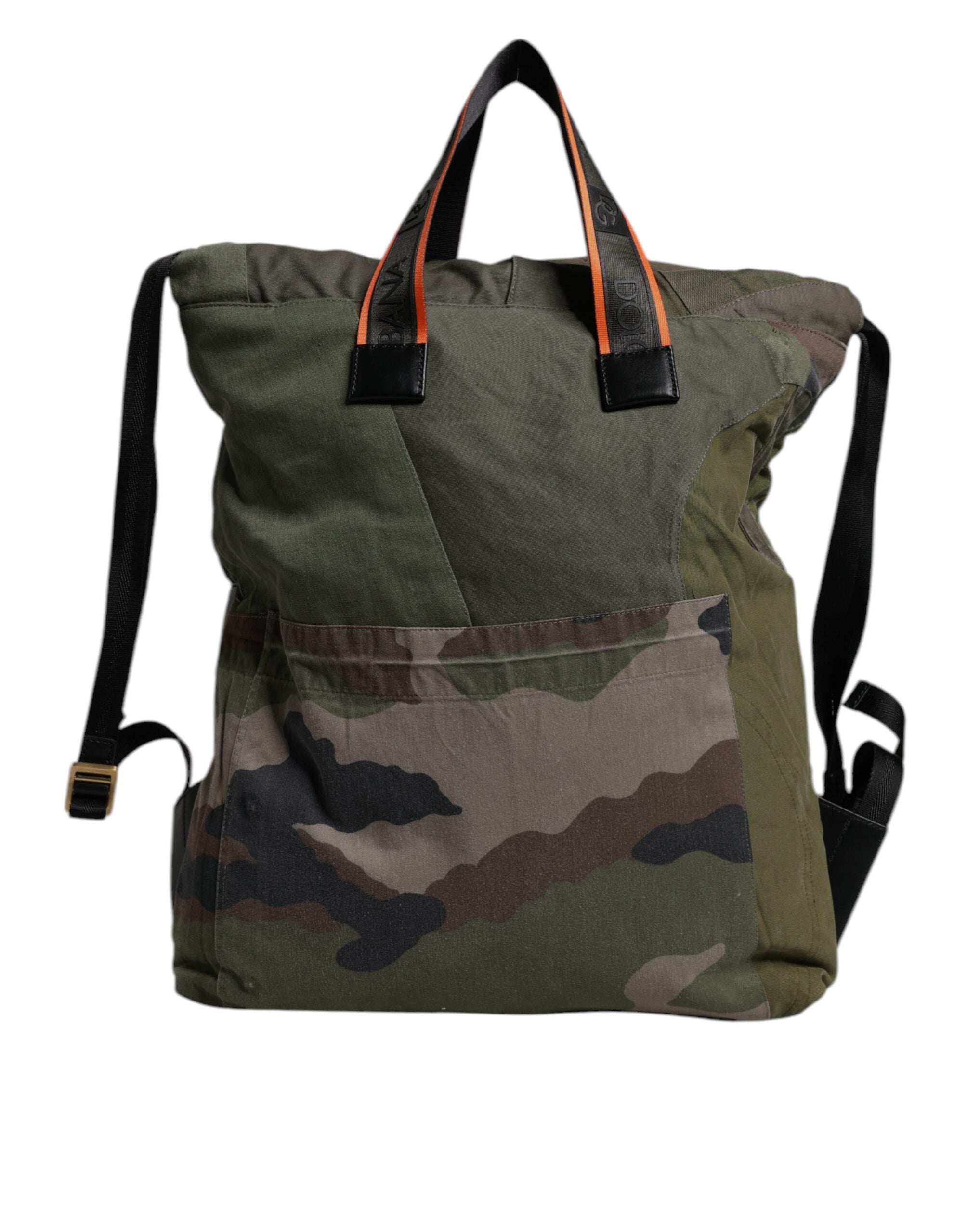 Military Green Patchwork Rucksack Backpack Bag - ventzia