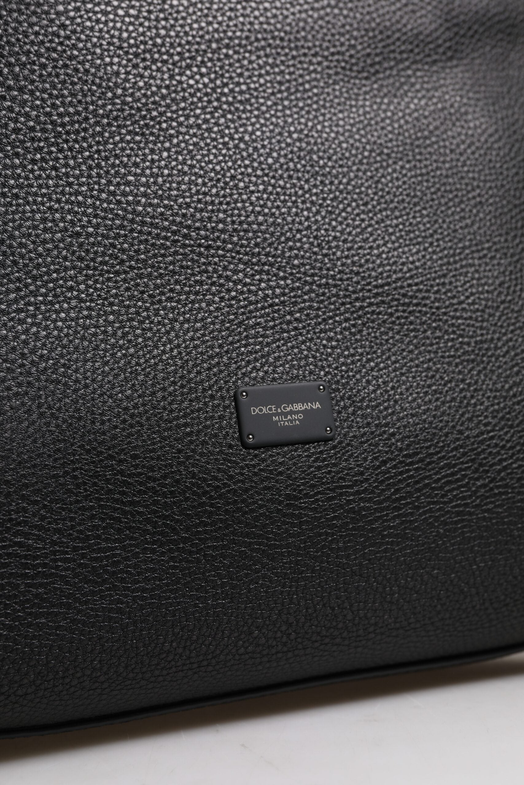 Black Calfskin Leather Hand Shoulder Duffle Bag - ventzia
