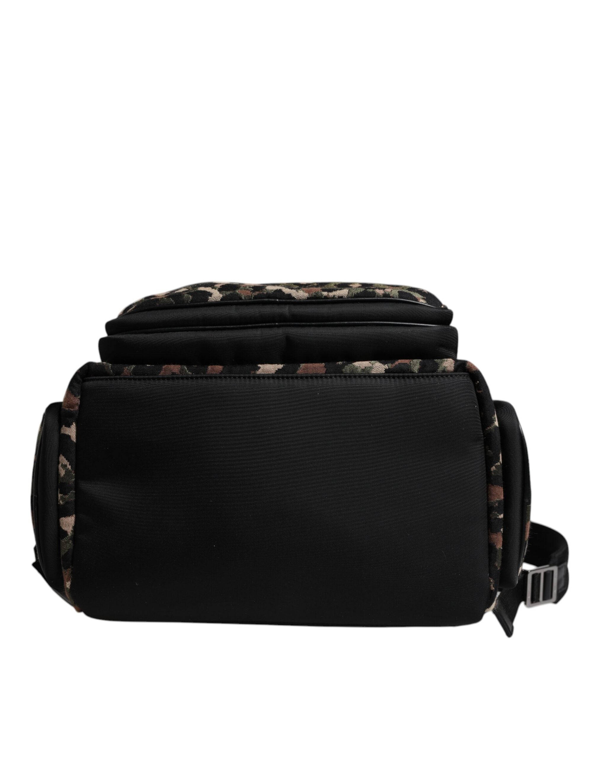 Multicolor Leopard Print DG Logo Plaque Men Backpack Bag - ventzia