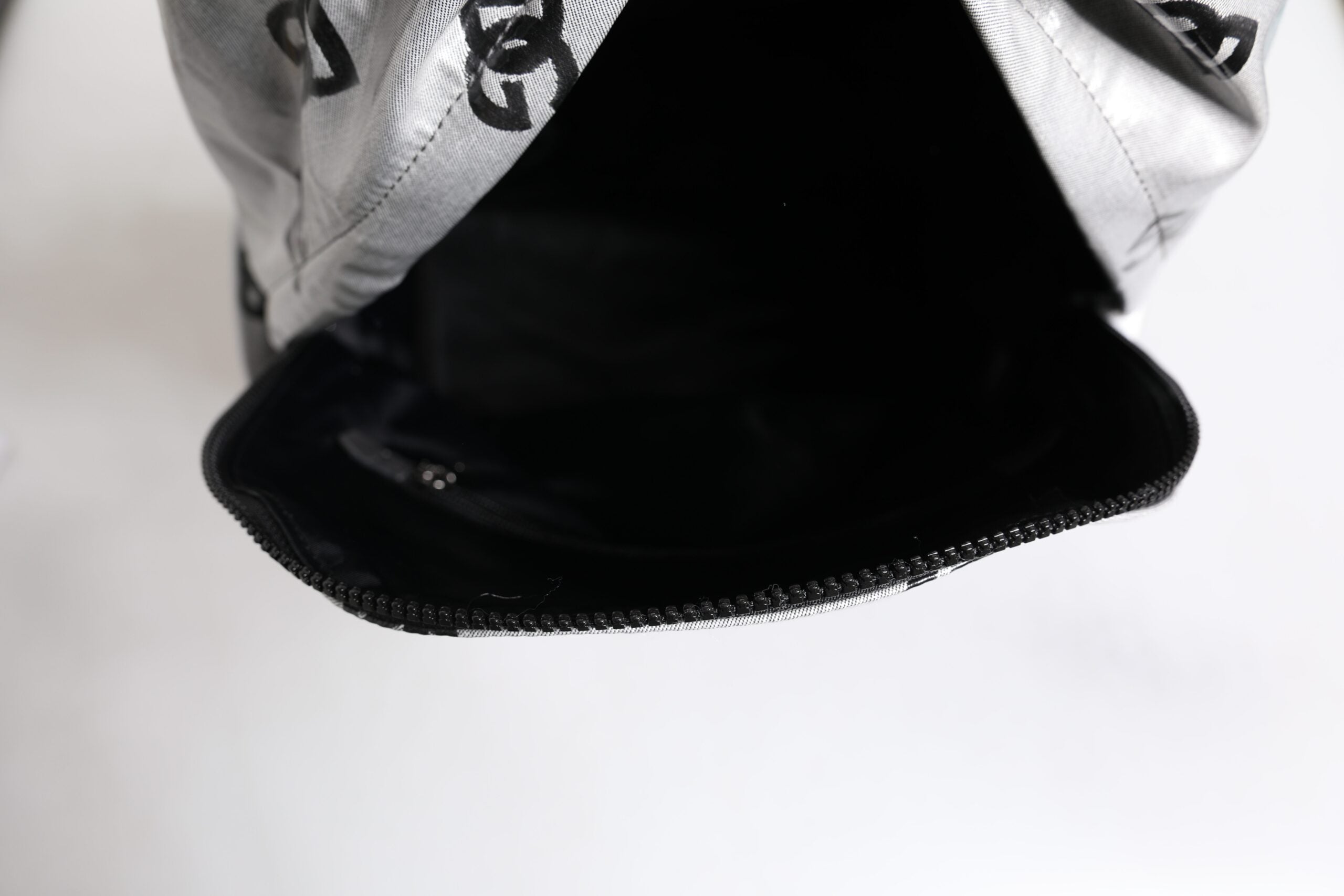 Polyester Gray Black DG Logo Plaque Backpack Bag - ventzia
