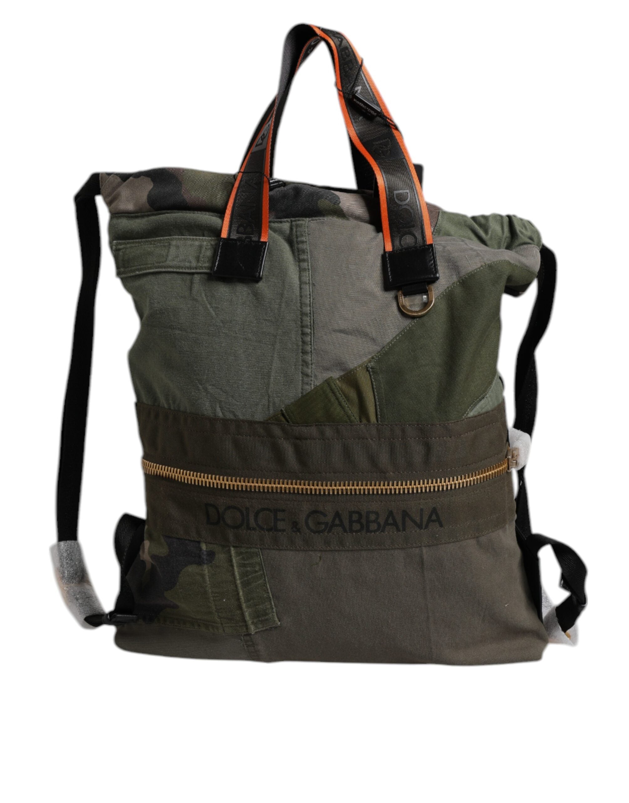 Military Green Patchwork Rucksack Backpack Bag - ventzia