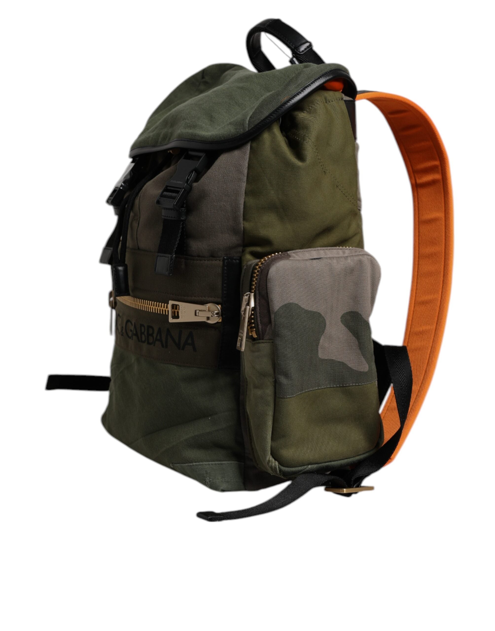 Military Green Patchwork Travel Backpack Bag - ventzia