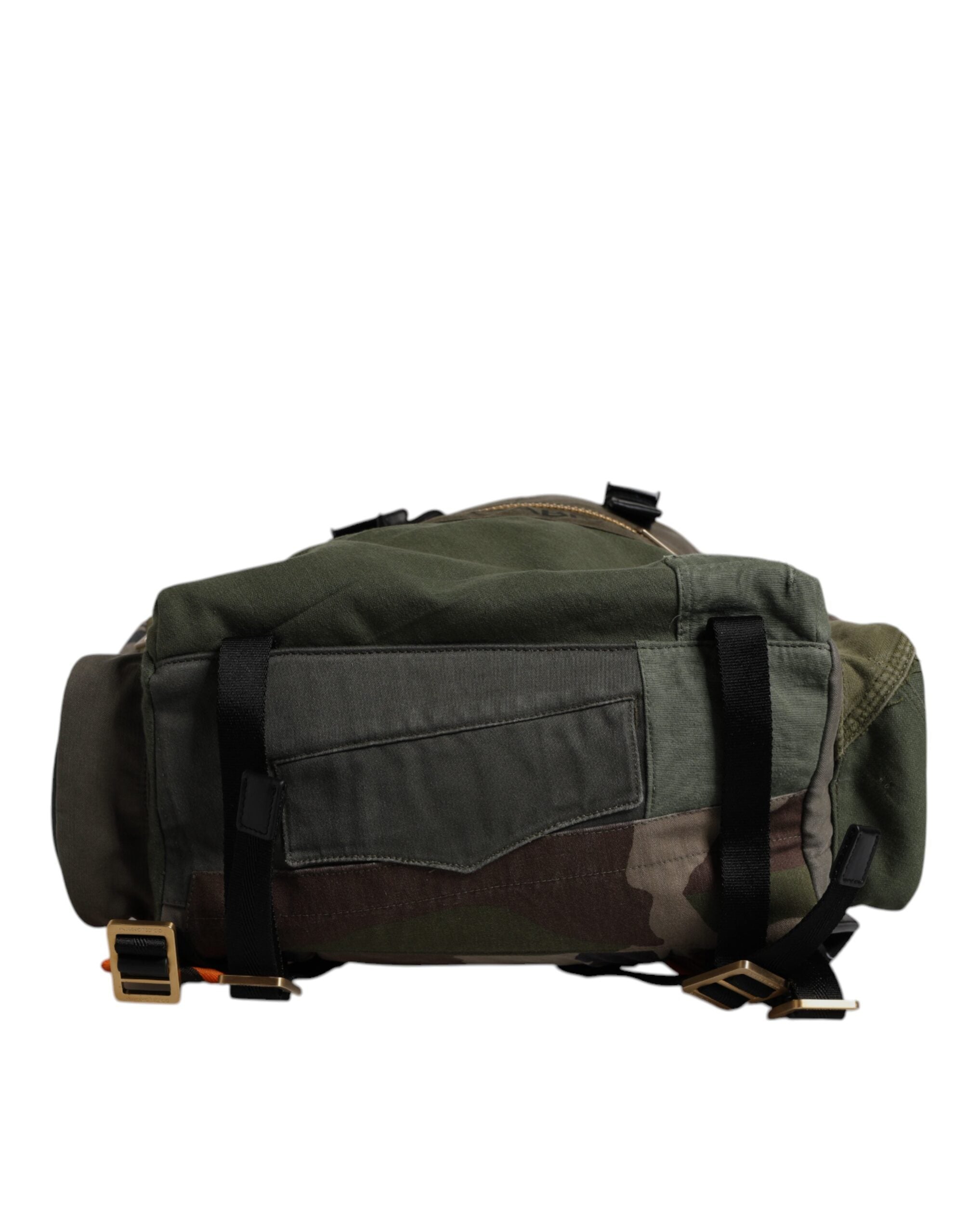 Military Green Patchwork Travel Backpack Bag - ventzia