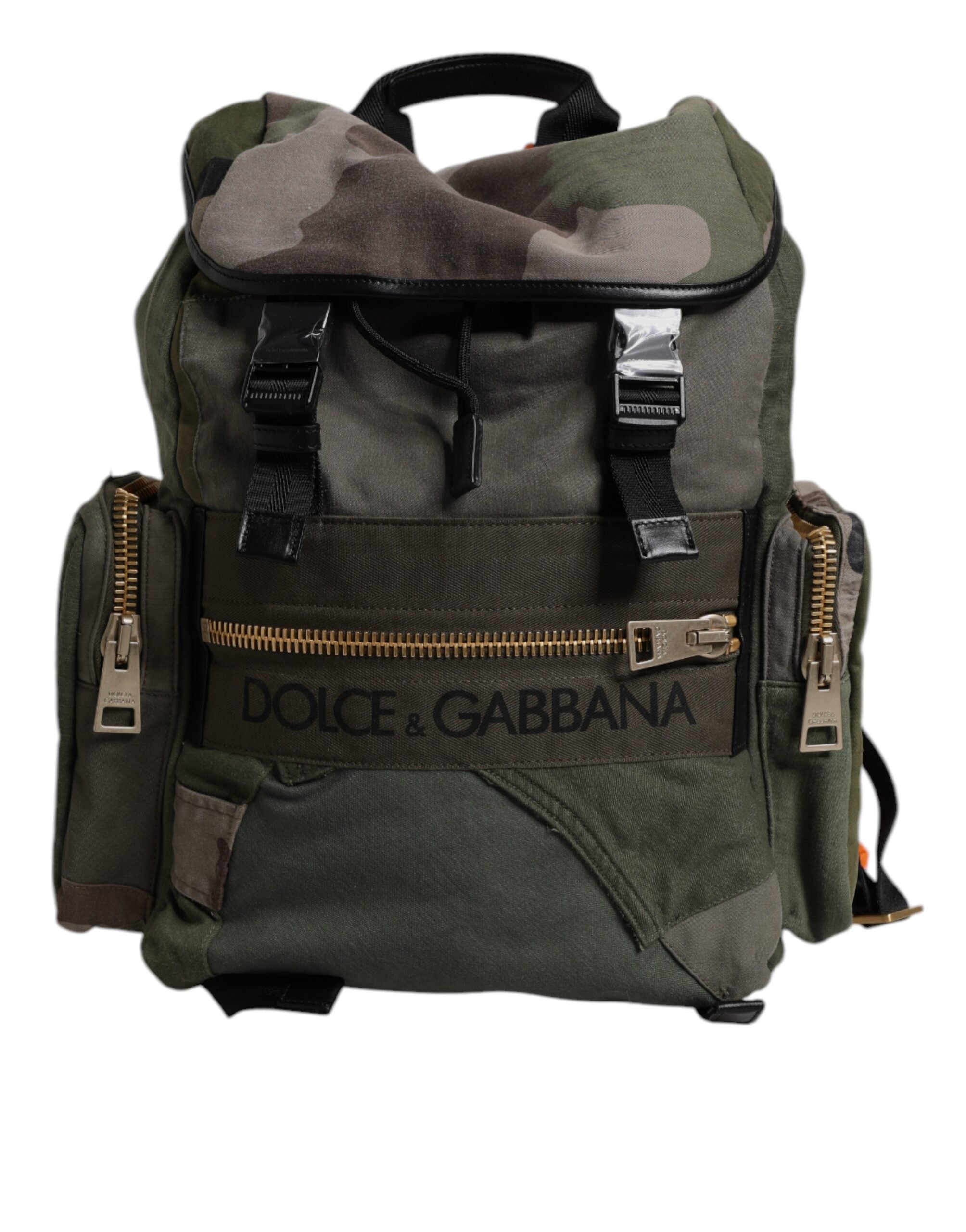 Military Green Patchwork Travel Backpack Bag - ventzia