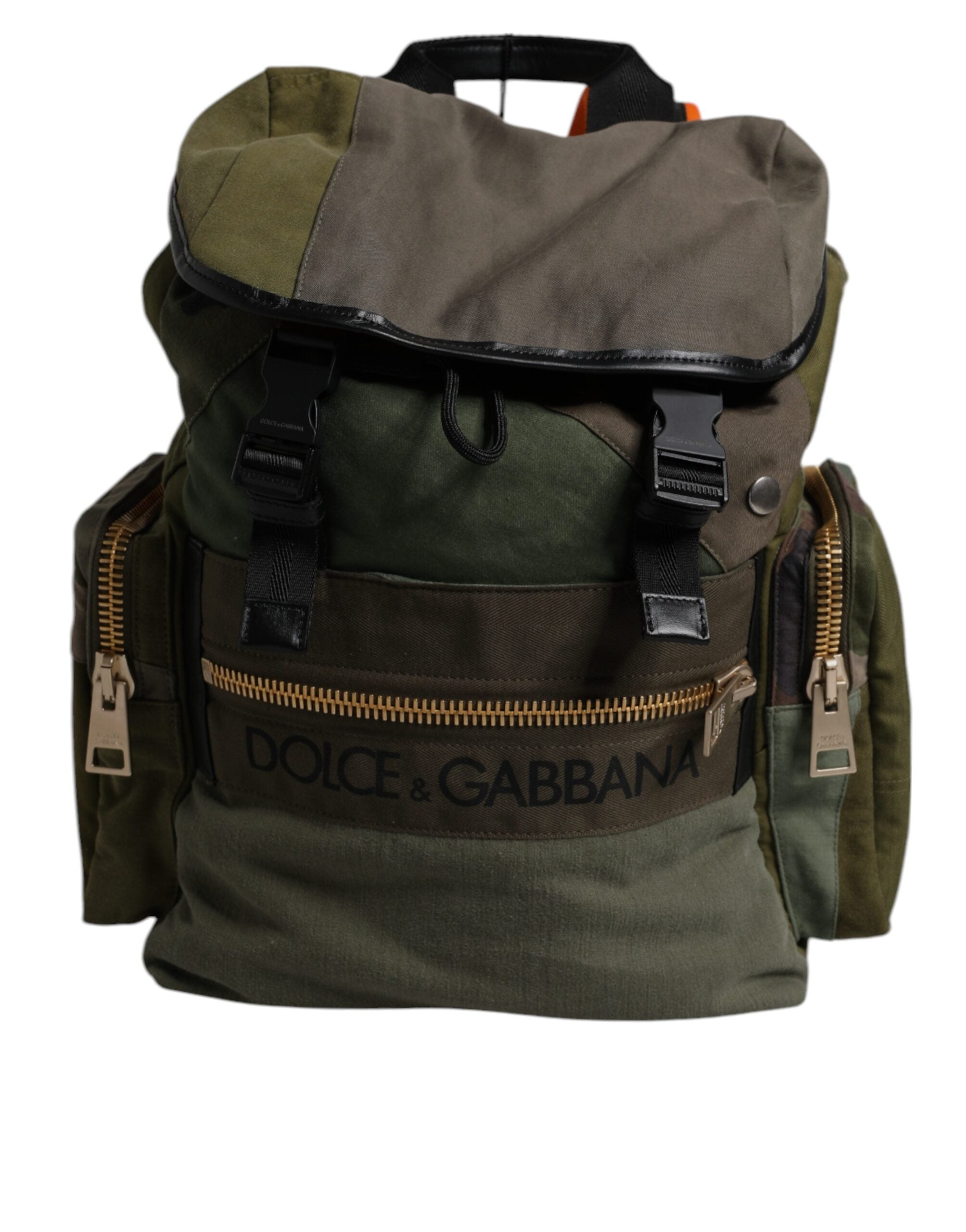 Military Green Patchwork Travel Backpack Bag - ventzia