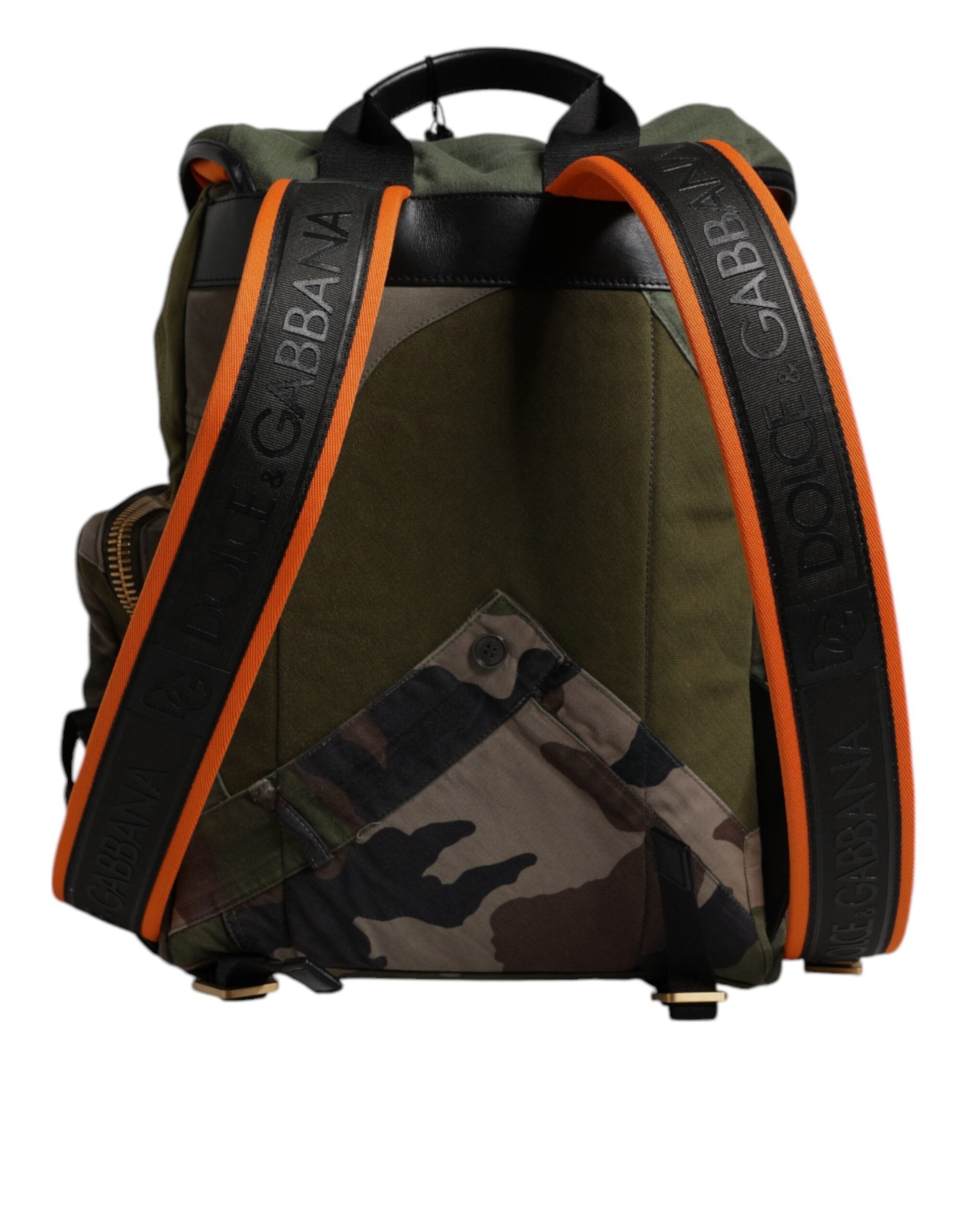 Military Green Patchwork School Backpack Bag - ventzia