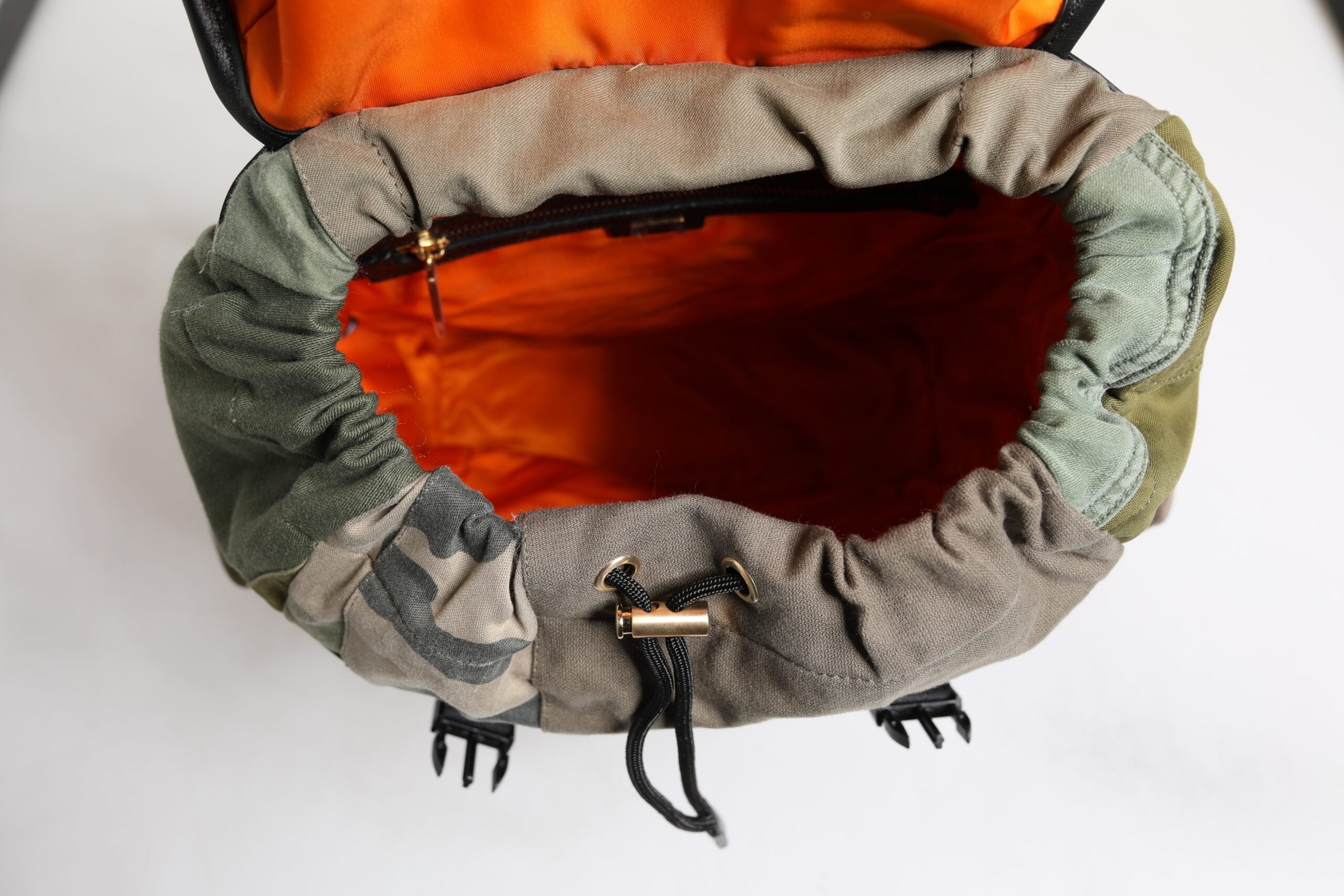 Military Green Patchwork School Backpack Bag - ventzia