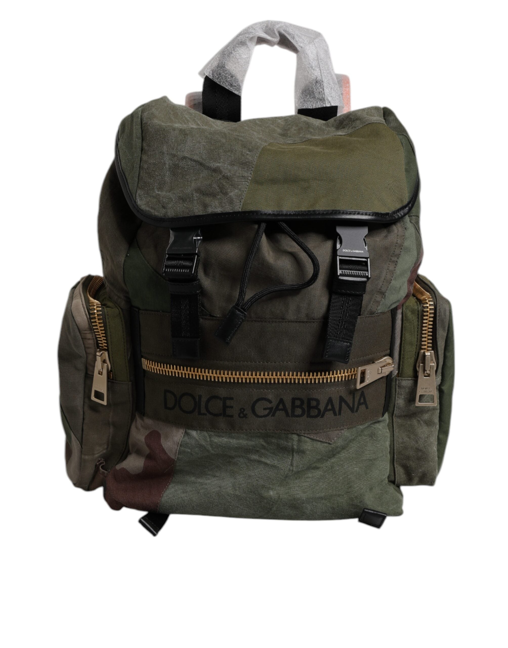 Military Green Patchwork Travel Backpack Bag - ventzia