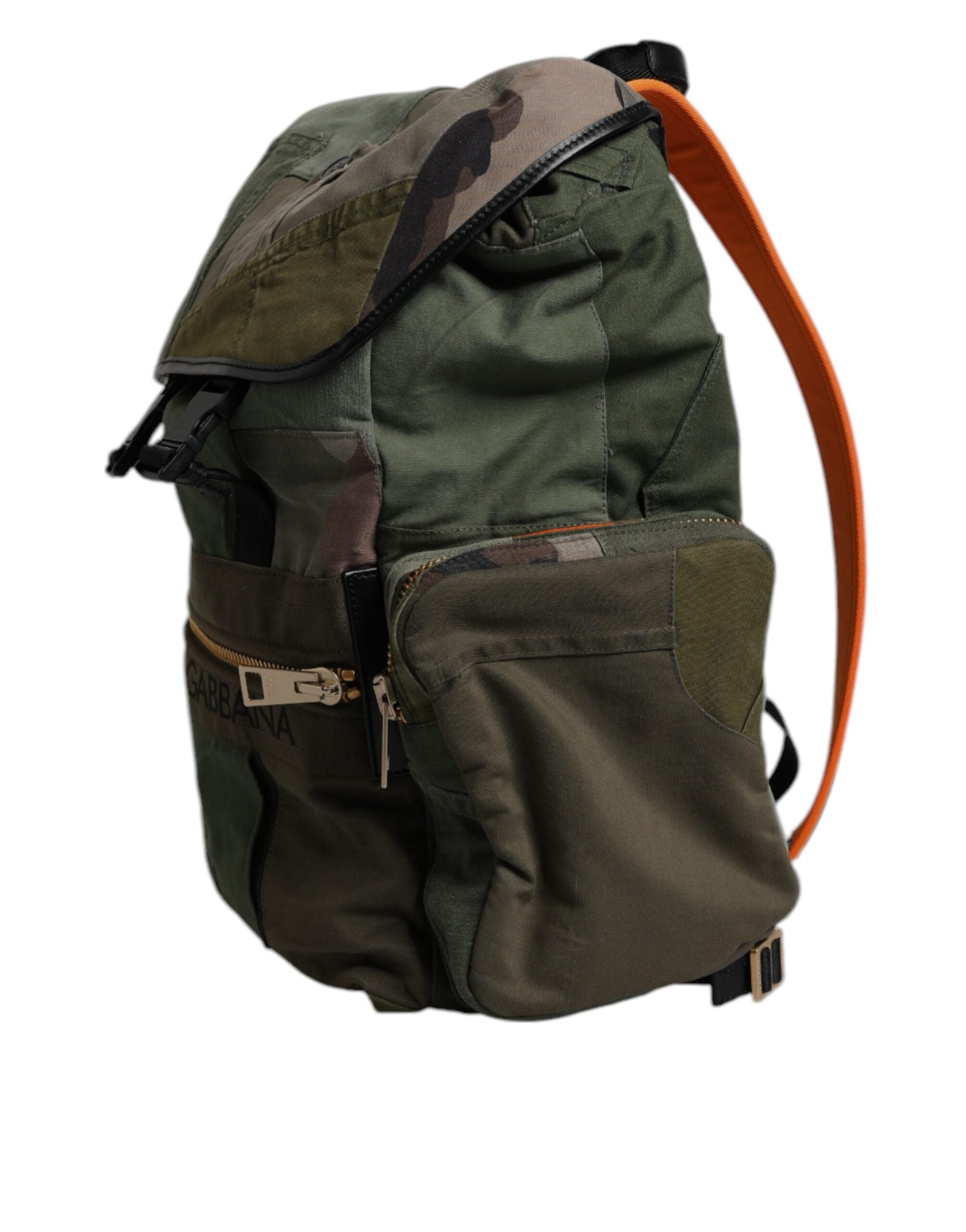 Military Green Patchwork Travel Backpack Bag - ventzia