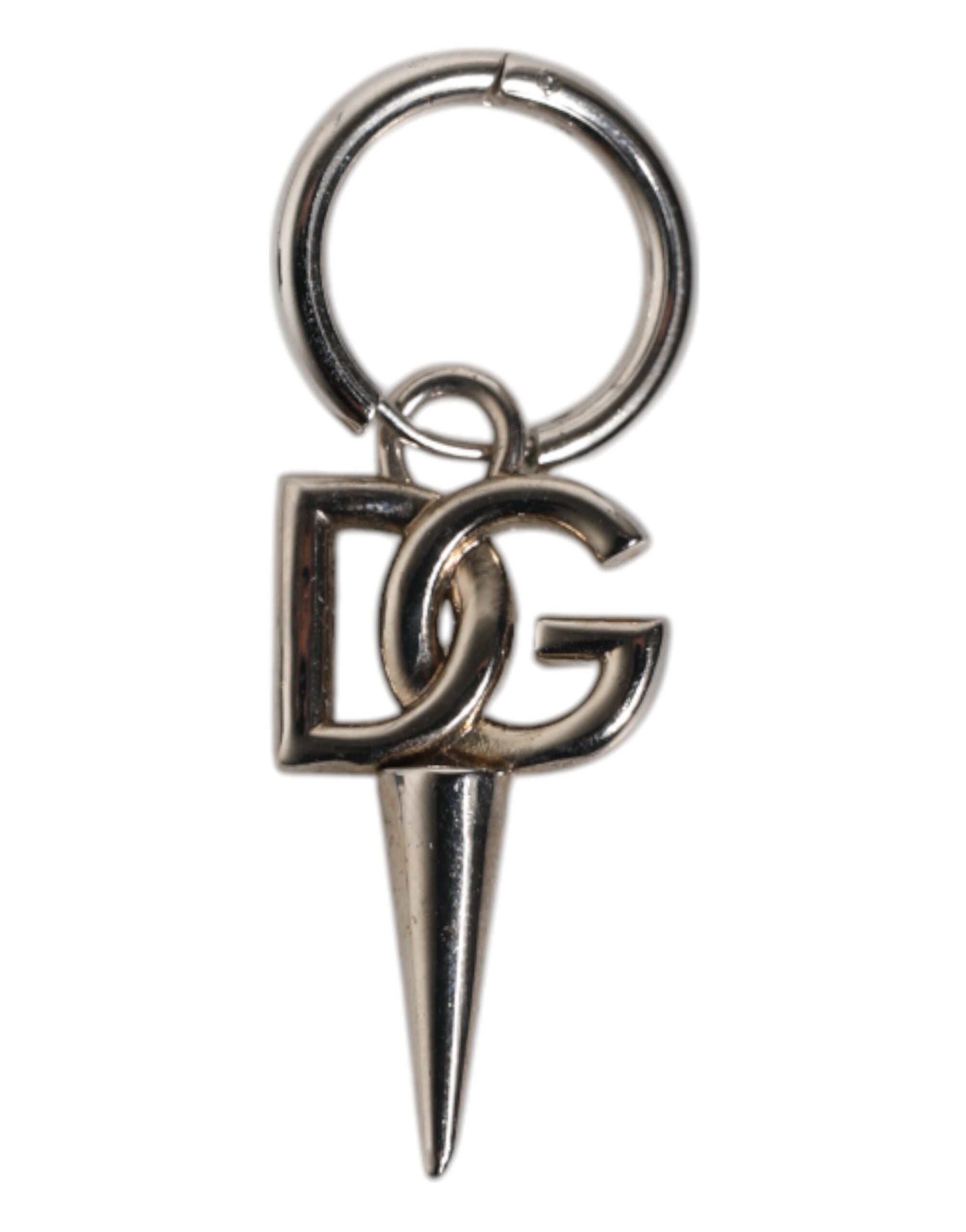 Silver Brass DG Logo Metal Ring Holder Keychain Keyring - ventzia