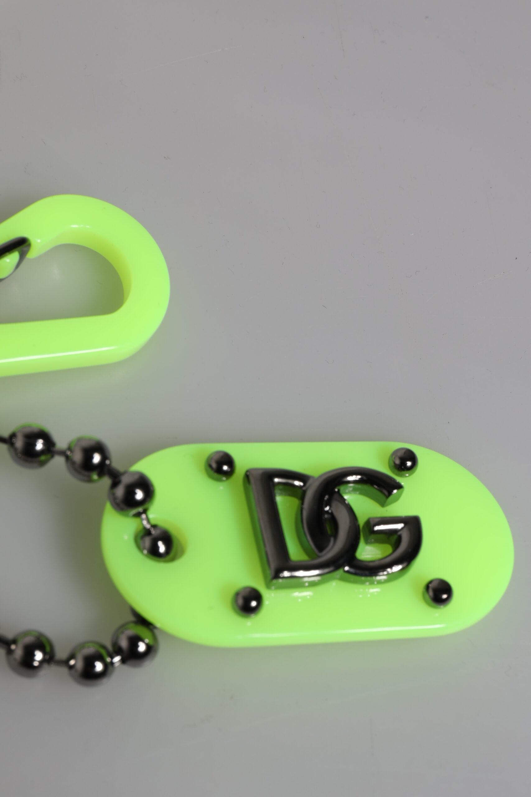 Green Springy Key Holder DG Logo Men's Keychain Keyring - ventzia