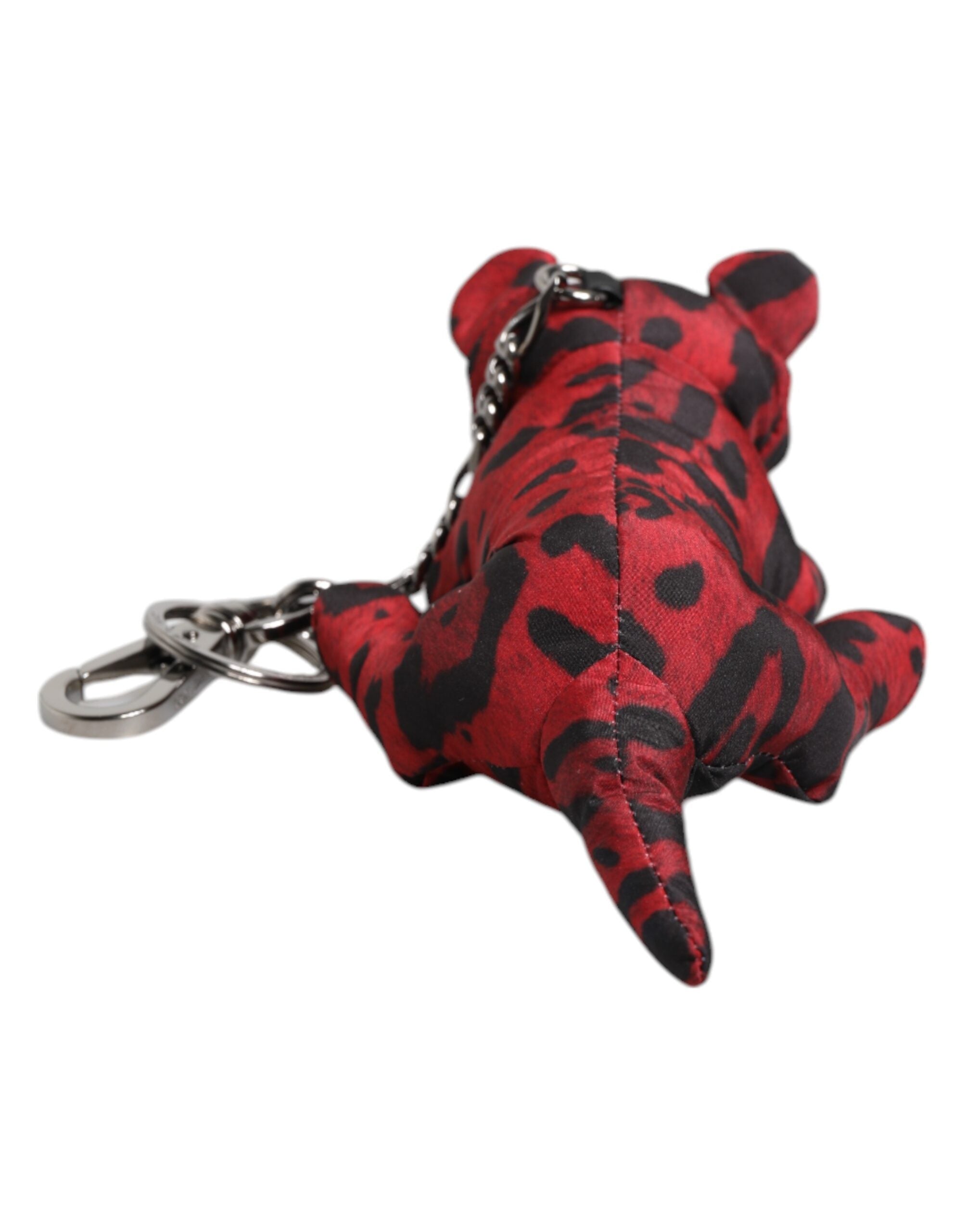 Red Black Polyester Animal Silhouette Keychain Keyring - ventzia