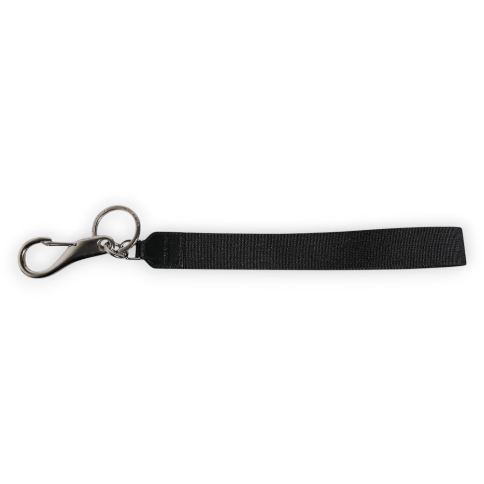 Black Nylon Logo DG Crown Men's Holder Keychain Keyring - ventzia
