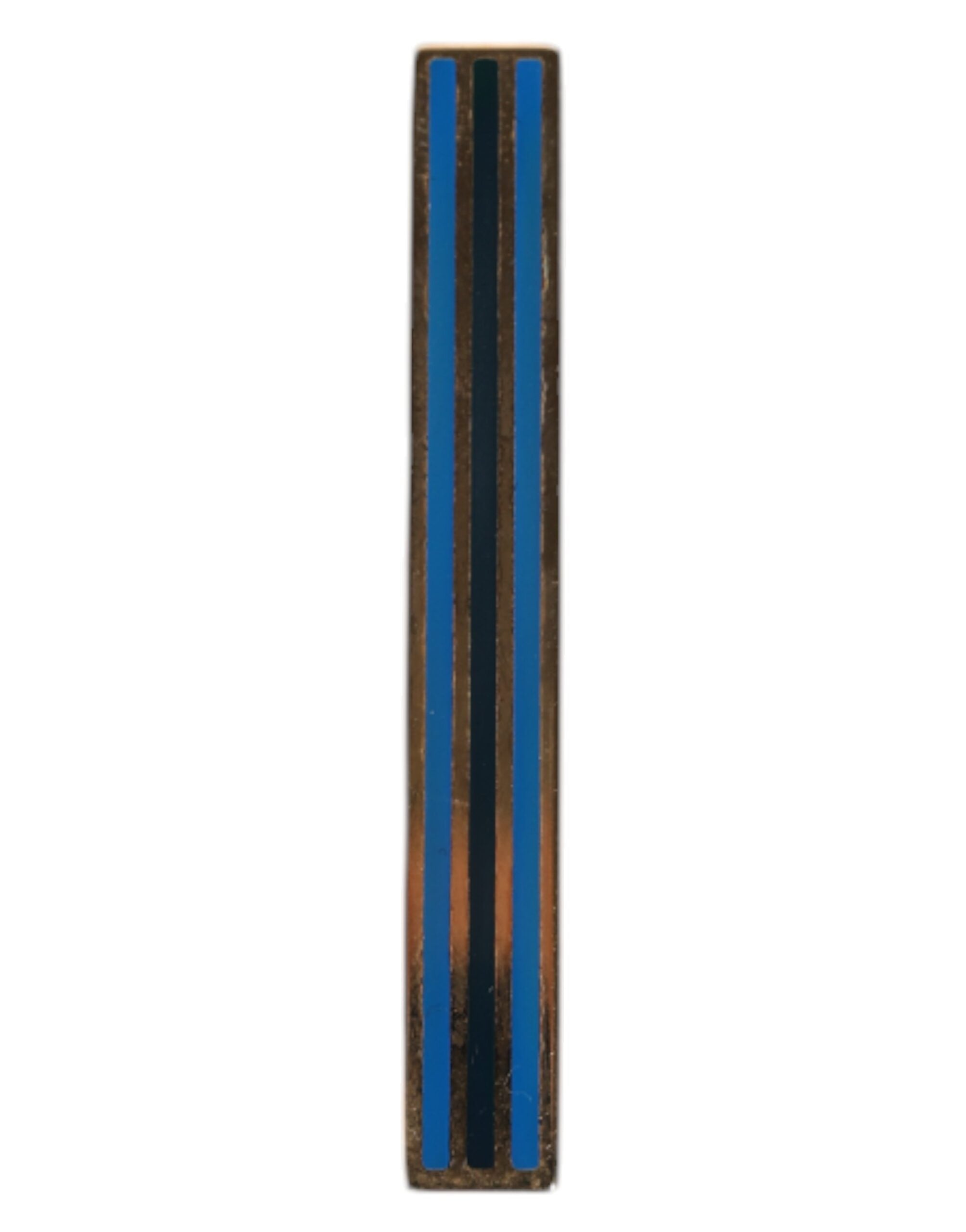 Gold Tone Brass Logo Branded Tie Clip Bar - ventzia