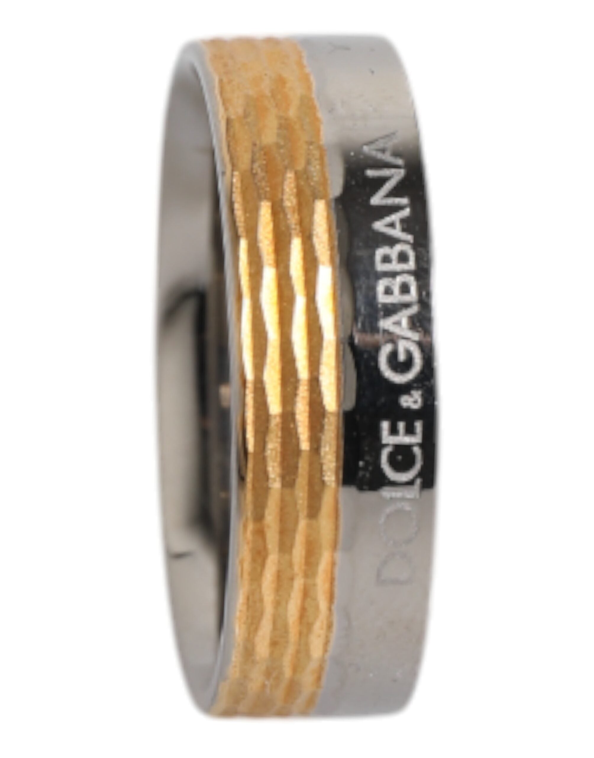 Gold Silver Tone Real Brass DG Logo Ring - ventzia