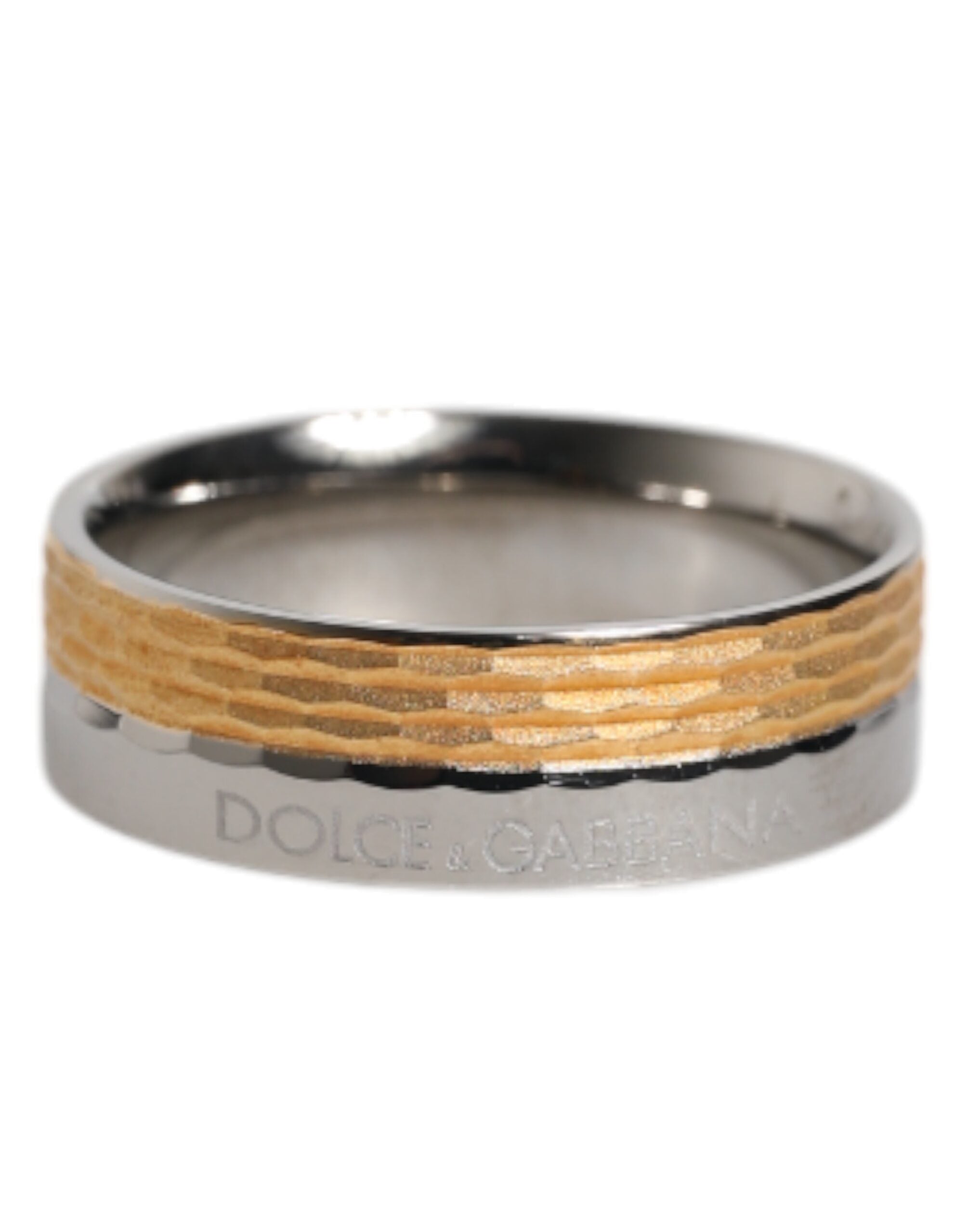 Gold Silver Tone Real Brass DG Logo Ring - ventzia