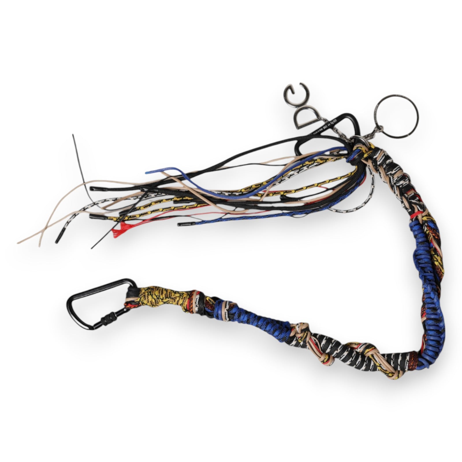 Multicolor Braided Rope Logo Bag Shoulder Strap - ventzia