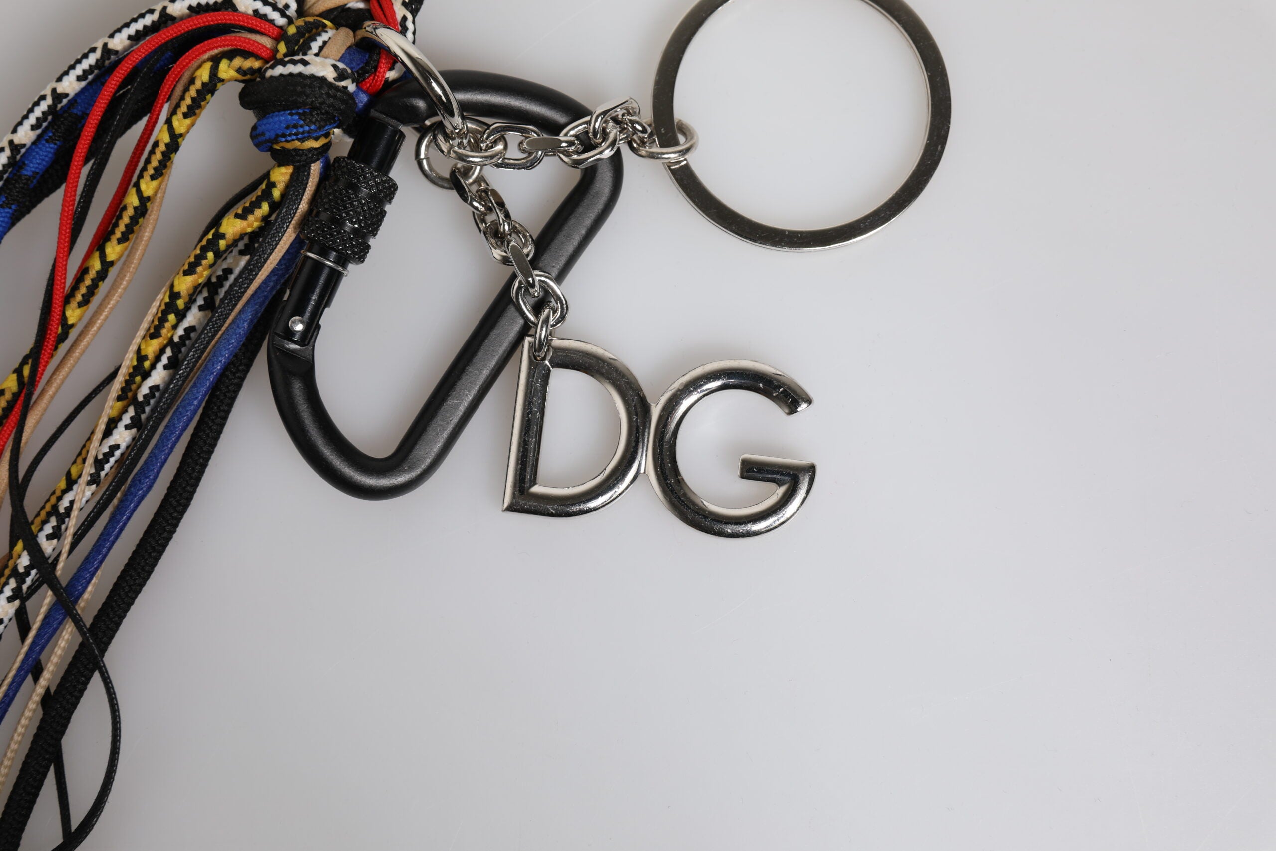 Multicolor Braided Rope Logo Bag Shoulder Strap
