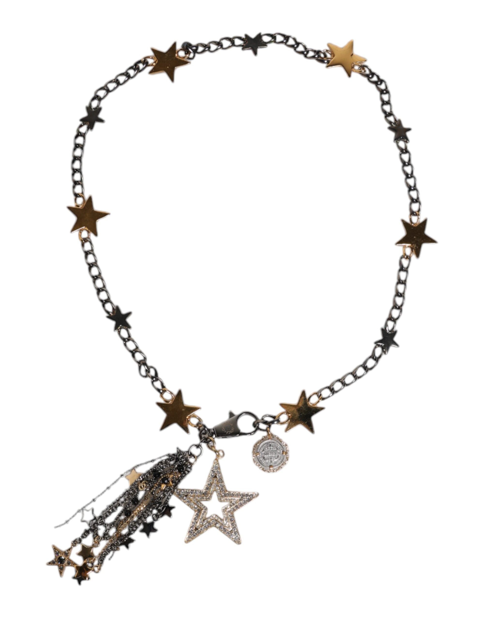 Silver Gold Brass Embellished Waist Chain Belt - ventzia