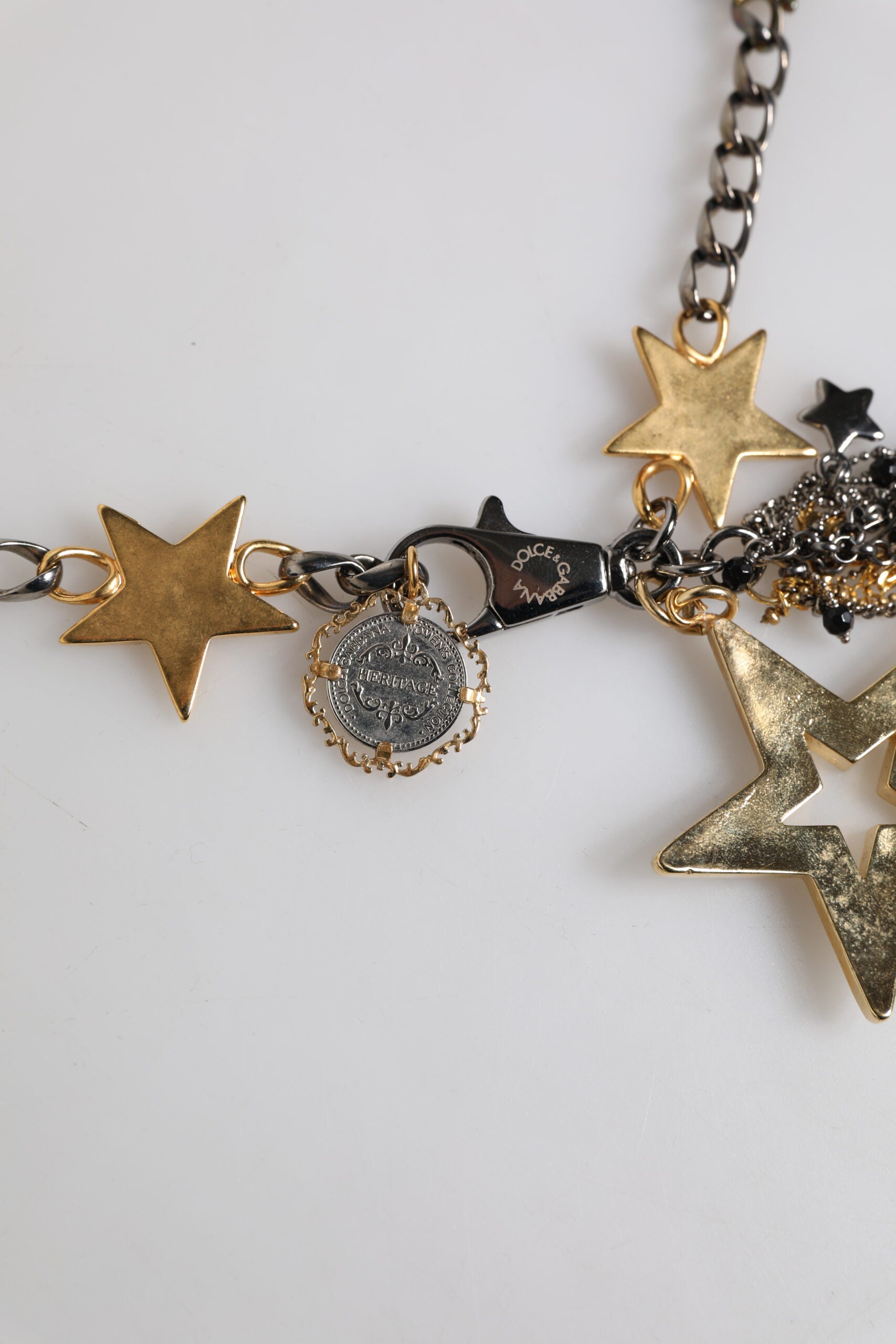 Silver Gold Brass Embellished Waist Chain Belt - ventzia