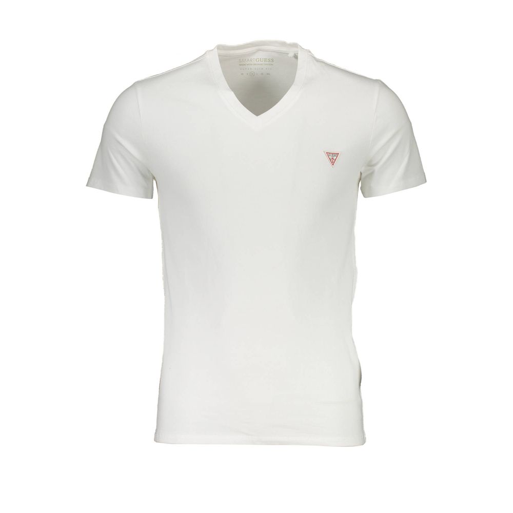 White Cotton Men T-Shirt - ventzia