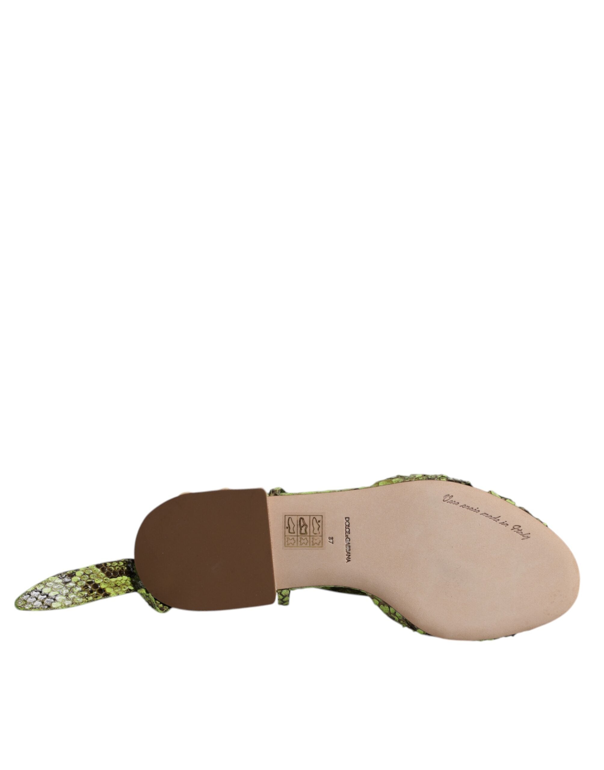 Green Animal Print Ankle Wrap Sandals Shoes - ventzia